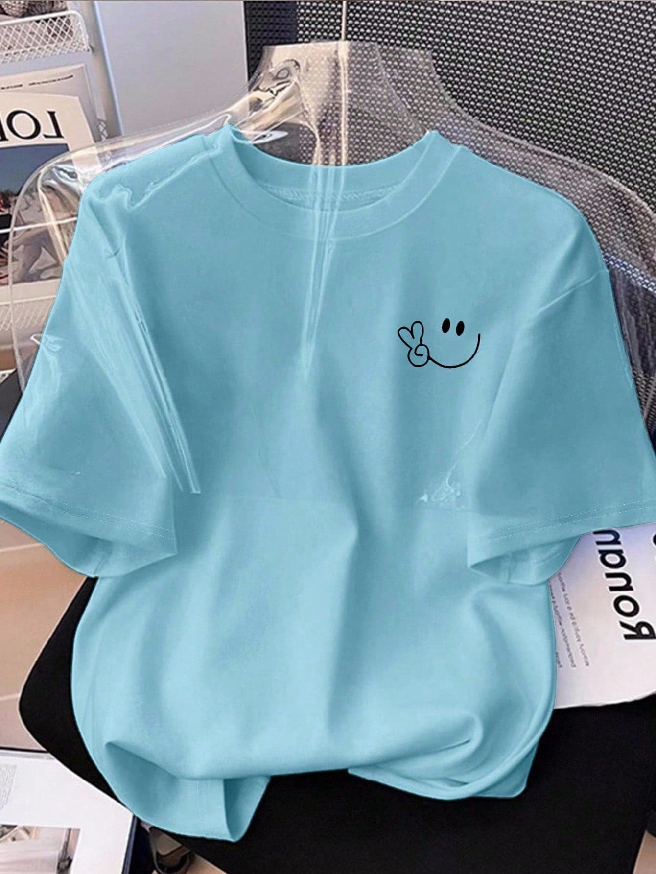 Resyla Casual Fashionable Fitted Knit Pullover Short Sleeve T-Shirt For Women