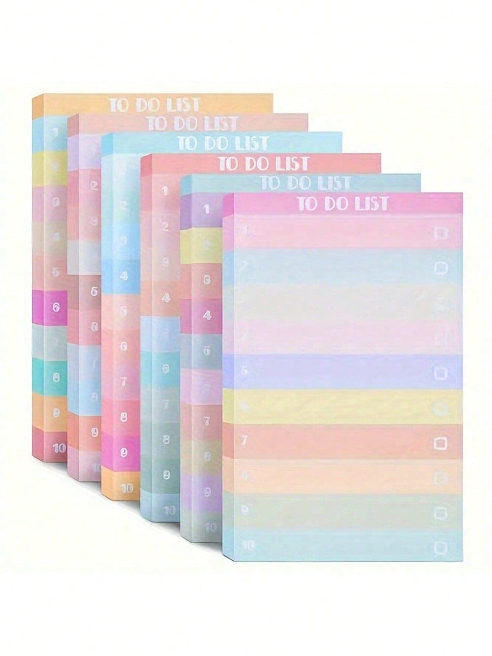 50 Sheets To Do List Sticky Notes, Multicolor Lined Sticky Notes Self Adhesive Sticky Notes Memo Pad To Do List For Office Notepad, Home Office Supplies Back To School