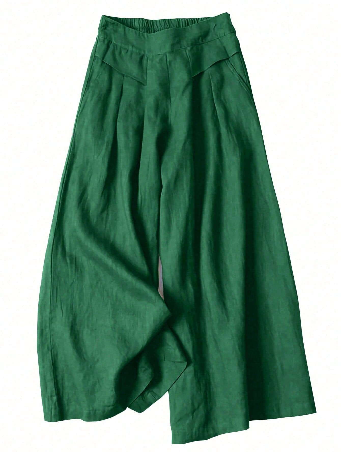 Plus Size Solid Color Simple Casual Loose Pants Fall Cloth For Women