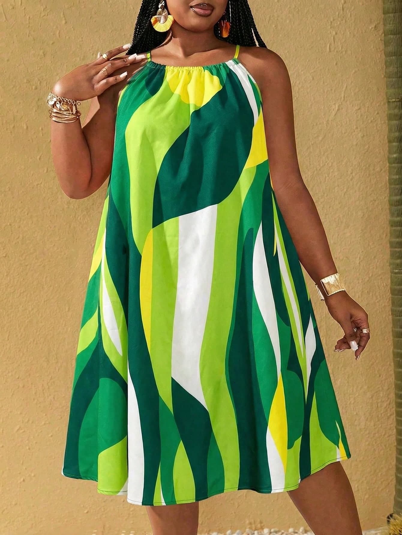 Maweii Plus Size Women's Sexy Tropical Floral Print Spaghetti Strap Maxi Dress With High-Low Hem, Vacation/Holiday/Resort, Blue