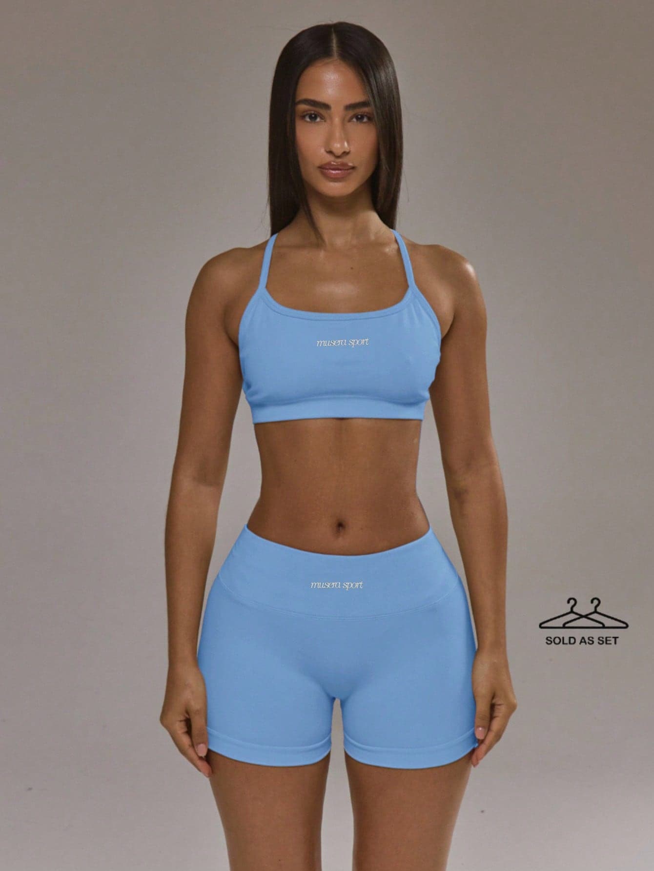Musera Sport Cross Back Sports Bra And Scrunch Bum Leggings Co-Ord Set Padel Autumn Fall Winter Activewear Sport Gym Workout Active Sets Workout Sets Summer
