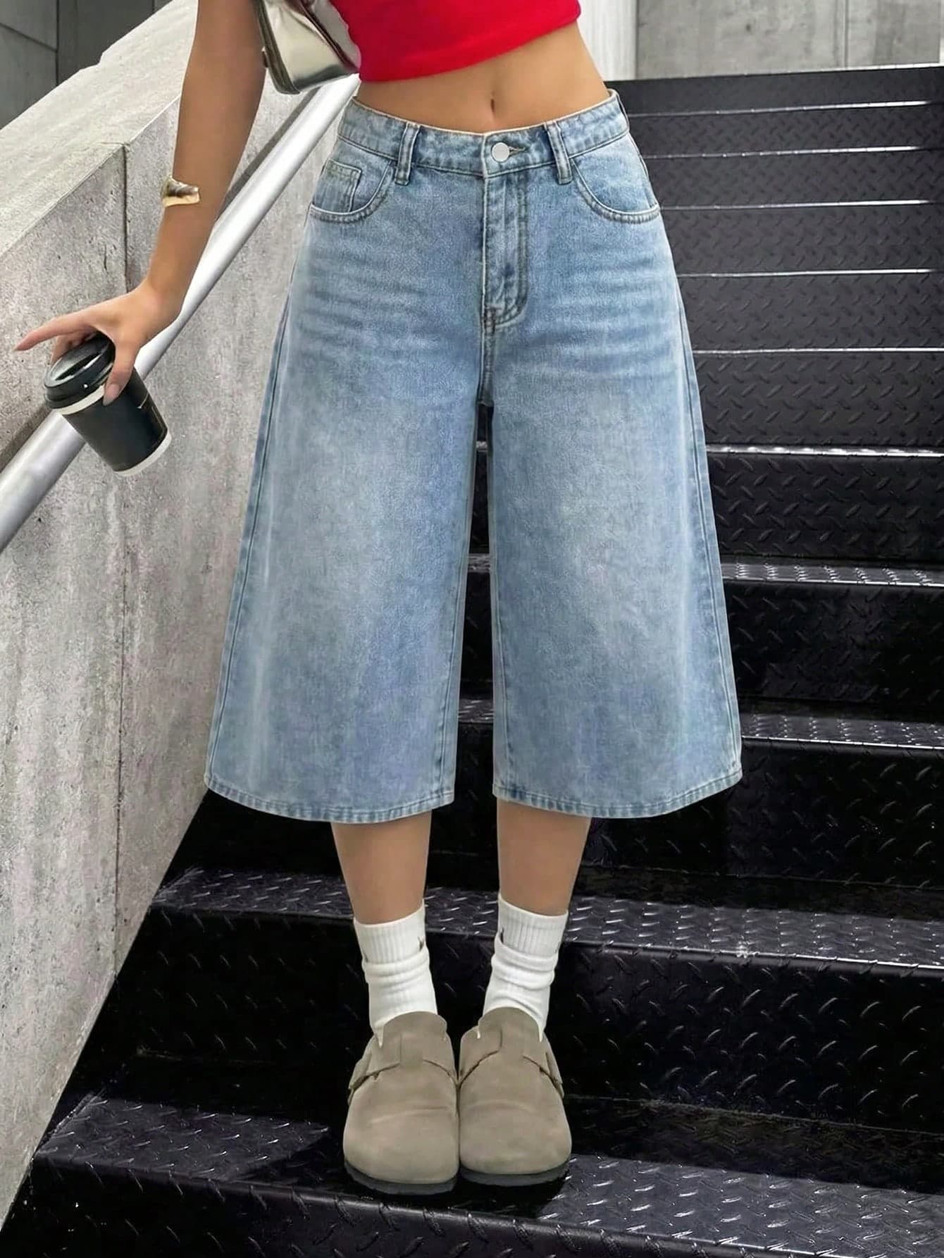 Teen Girl Y2K Retro Washed Pocket Design Loose Bermuda Denim Long Shorts,Girls Summer Boho Jeans Shorts,Suitable For Summer Chill, School, Campus, College,Girls Summer,Suitable For Spring And Summer Boho,Season Vintage//Beach/Sea/Elegant Graduation,Casual's,Summer Holiday, Spring,Beach For,Vacation,Valentine's Day,Summer Holiday,Beach Vacation Holiday For,Graduation