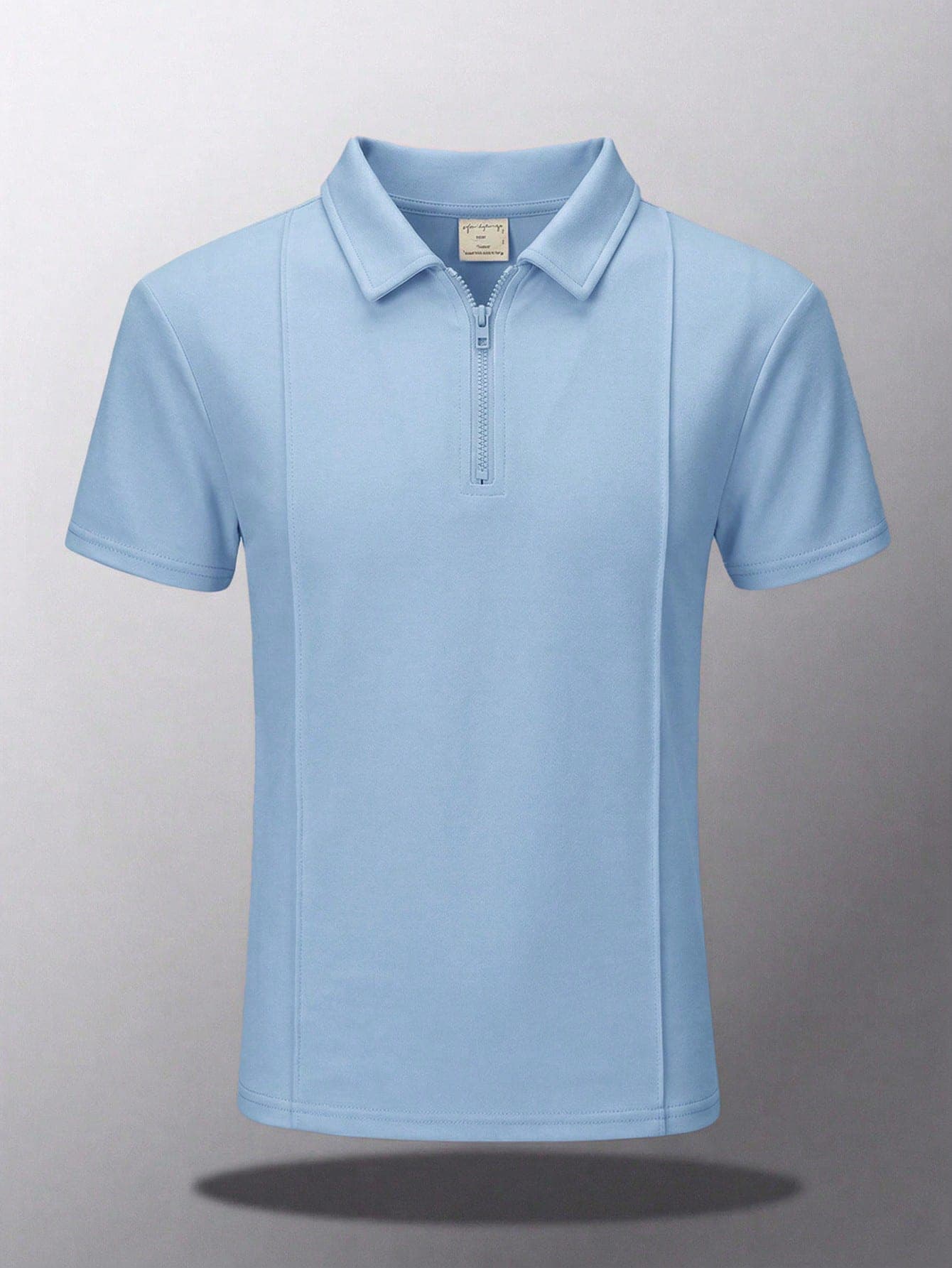 SHEIN Teen Boys' Navy Blue Minimalist Silhouette Polo Shirt,Summer,Y2k,Beach,Casual Collegiate Soft Fabric,Versatile Practical For School,Outings,Holidays