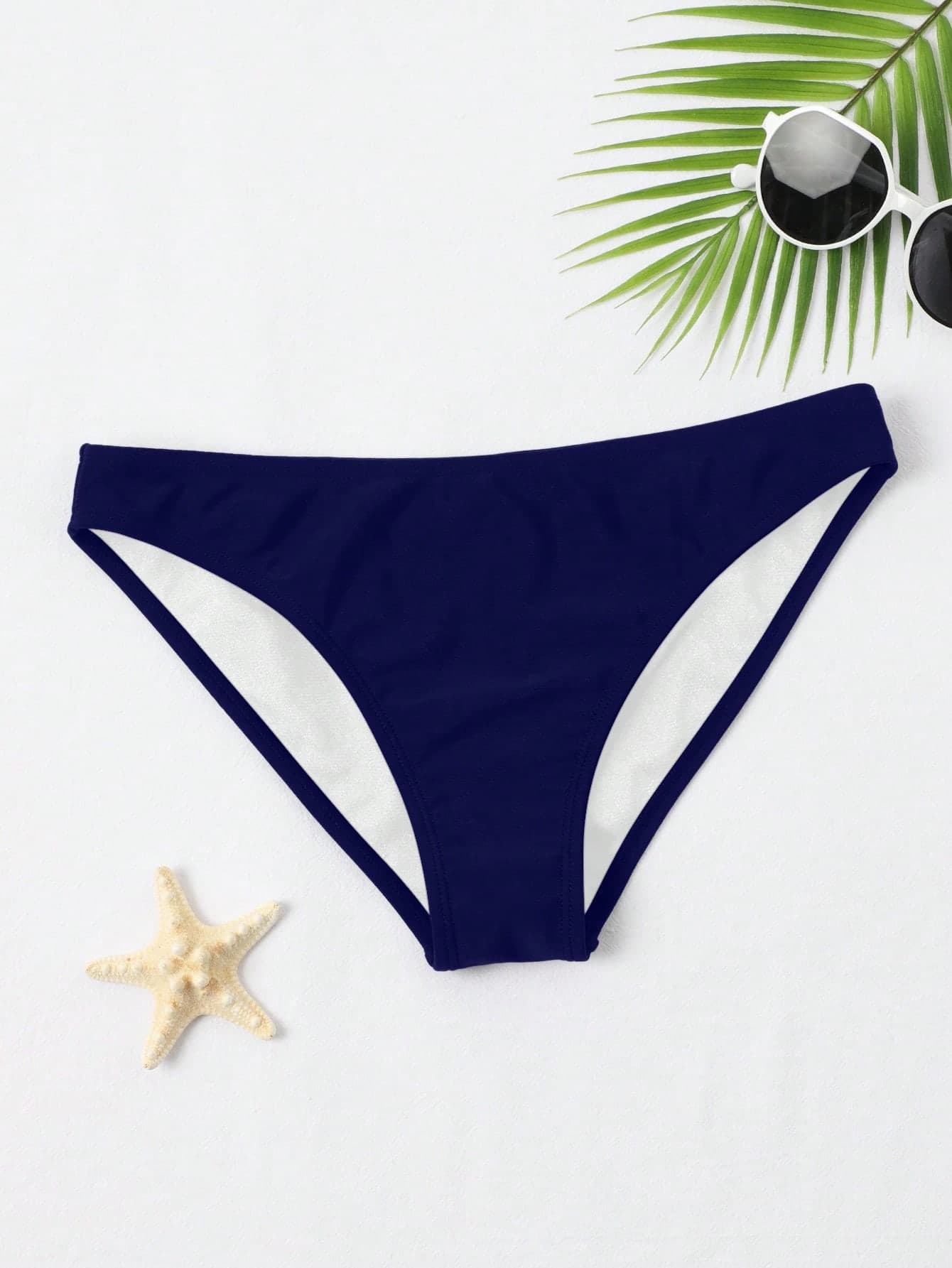 Swim Vcay Women's Solid Color Bikini Bottom, Simple Beach Vacation Style