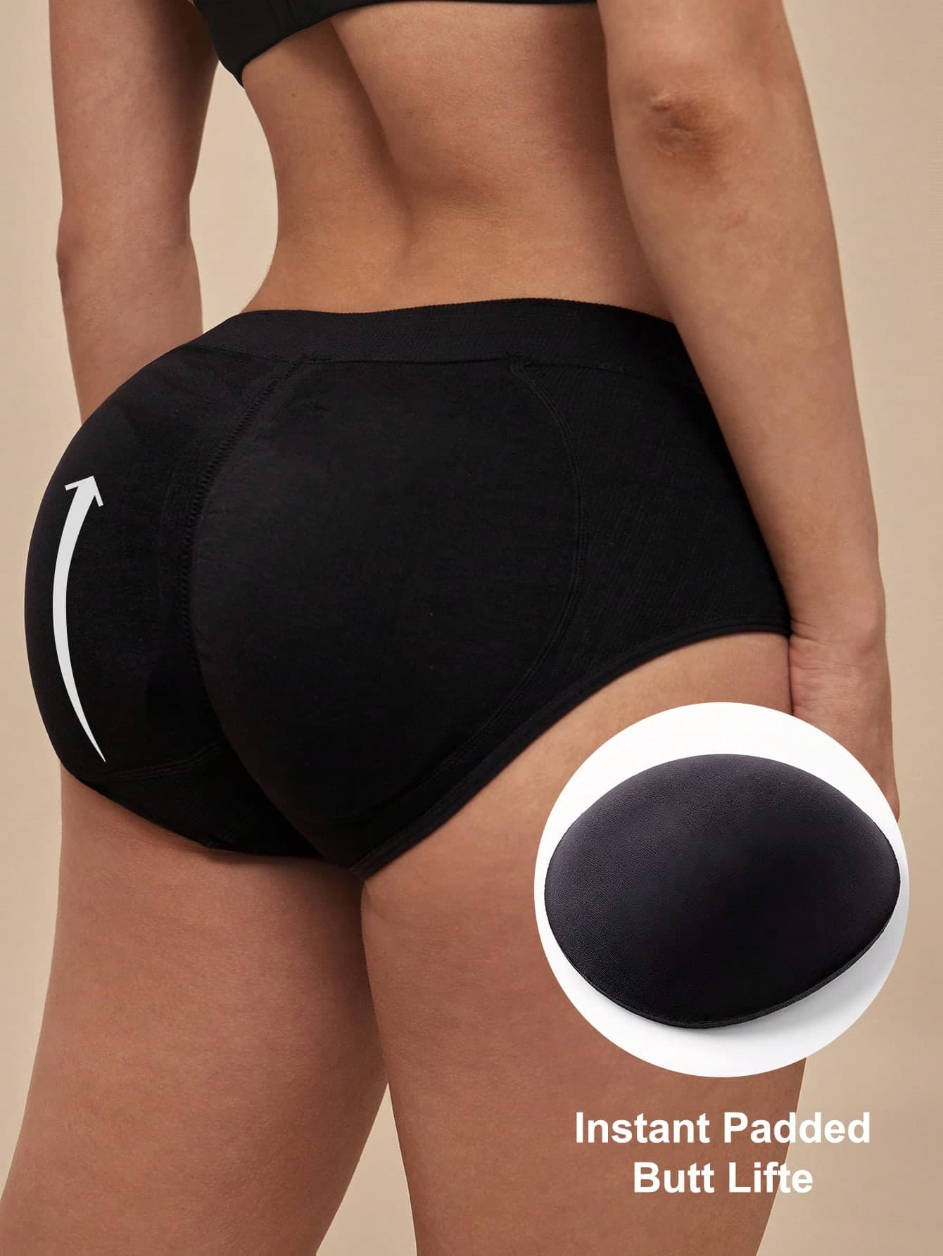 Silquee Seamless Mid-Waisted Butt Lift Padded Brief Shapewear Panty Body Shaper-Tummy Waist Control Sexy Fishnet Spandex Luxenights Victoria Secret Date Night Sexy Curve Summer Spring Festival Elegant Womens Padded Booty Enhancer Briefs Underwear For Lifting And Shaping Comfortable Womens Shapewear Briefs With Butt Lifter Padding Black Womens Seamless Padded Hip Enhancer Briefs For An Instant Curve Boost Butt Pads Shapewear Butt Pad Underwear Butt Lifting Underwear Brief Underwear For Women Underwear Para Mujeres