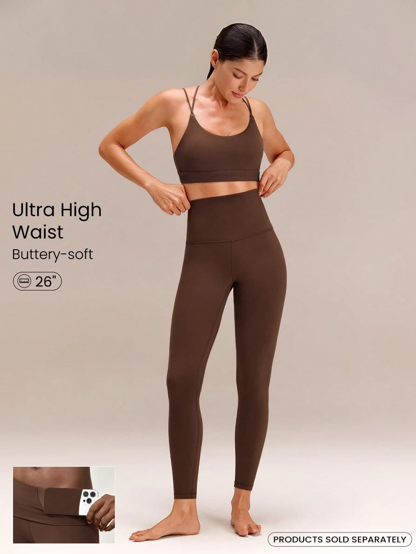 GLOWMODE 26" FeatherFit™ High Expectations Super High-Waist Pocket Leggings Spring Summer