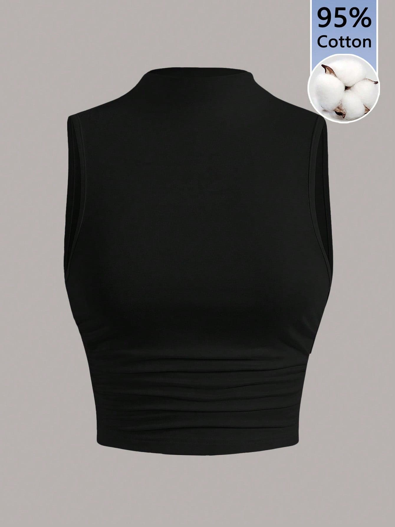 SHEIN EZwear Women's Solid Color Minimalist Sleeveless Tank Top, Everyday Wear,Summer Top