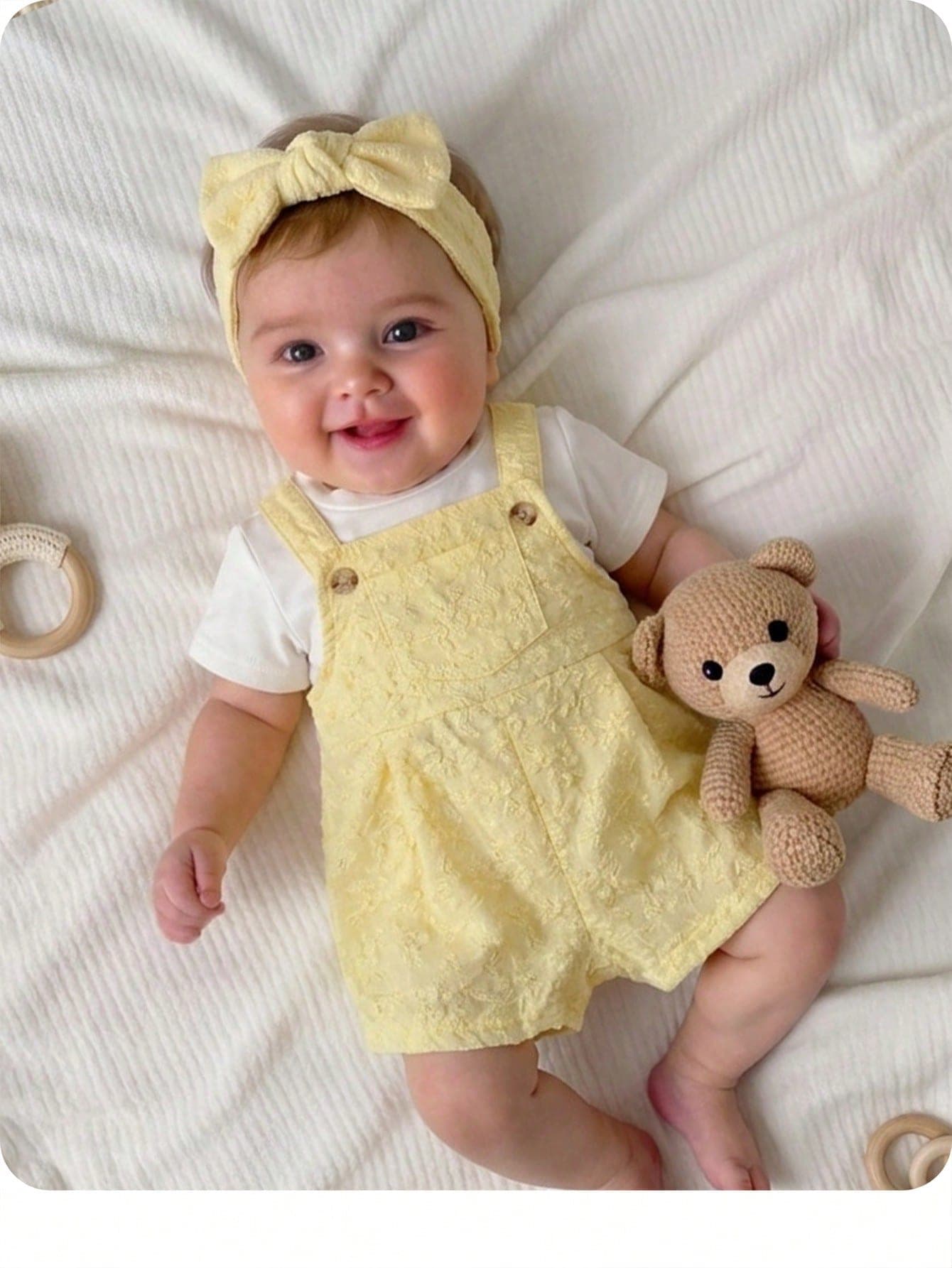 SHEIN Newborn Baby Girls Cute Versatile Pink Heart Romper Jumpsuit, Summer