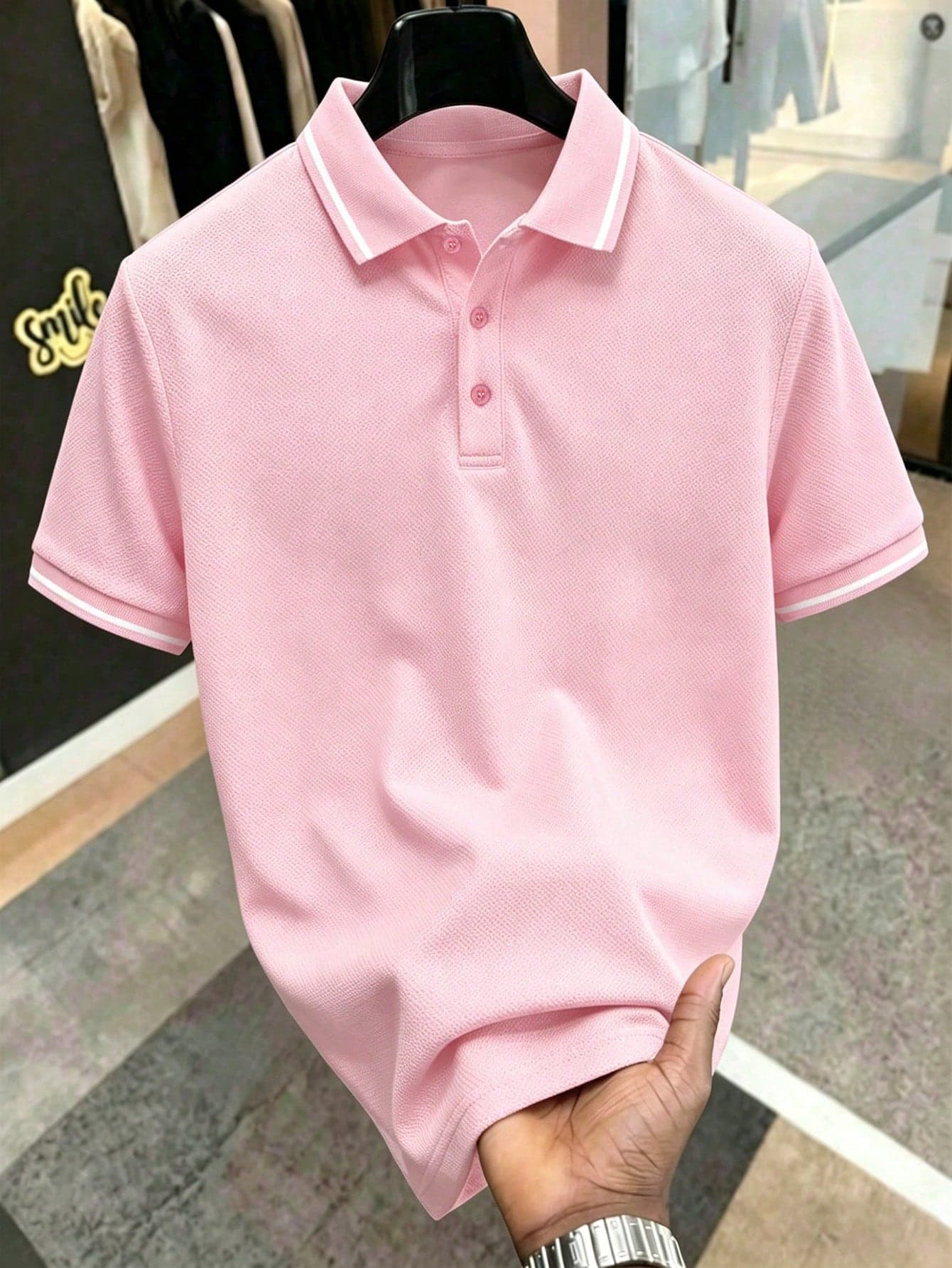 Manfinity Homme Men Solid Polo Shirt, Formal