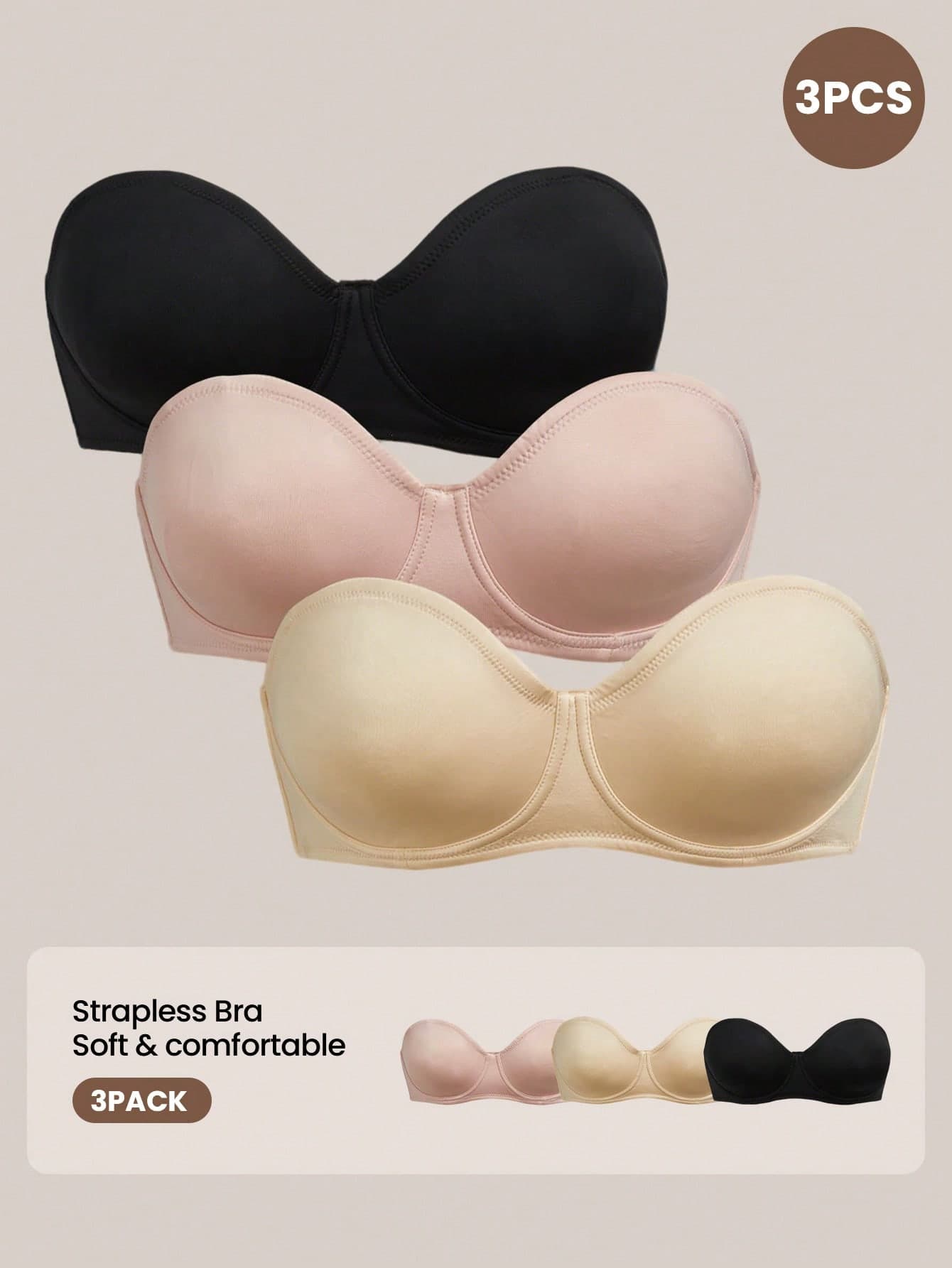 Barelissa Removable Transparent Strap Sexy Underwire Thin Cup Plus Size Bra