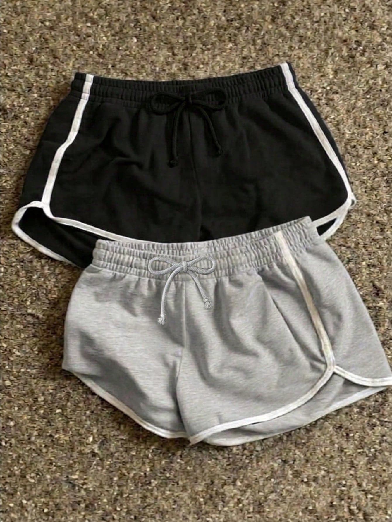 Attitoon 2pcs Women's Casual Shorts, Gym Shorts, Basic Shorts, Summer, Beach, Casual For Women