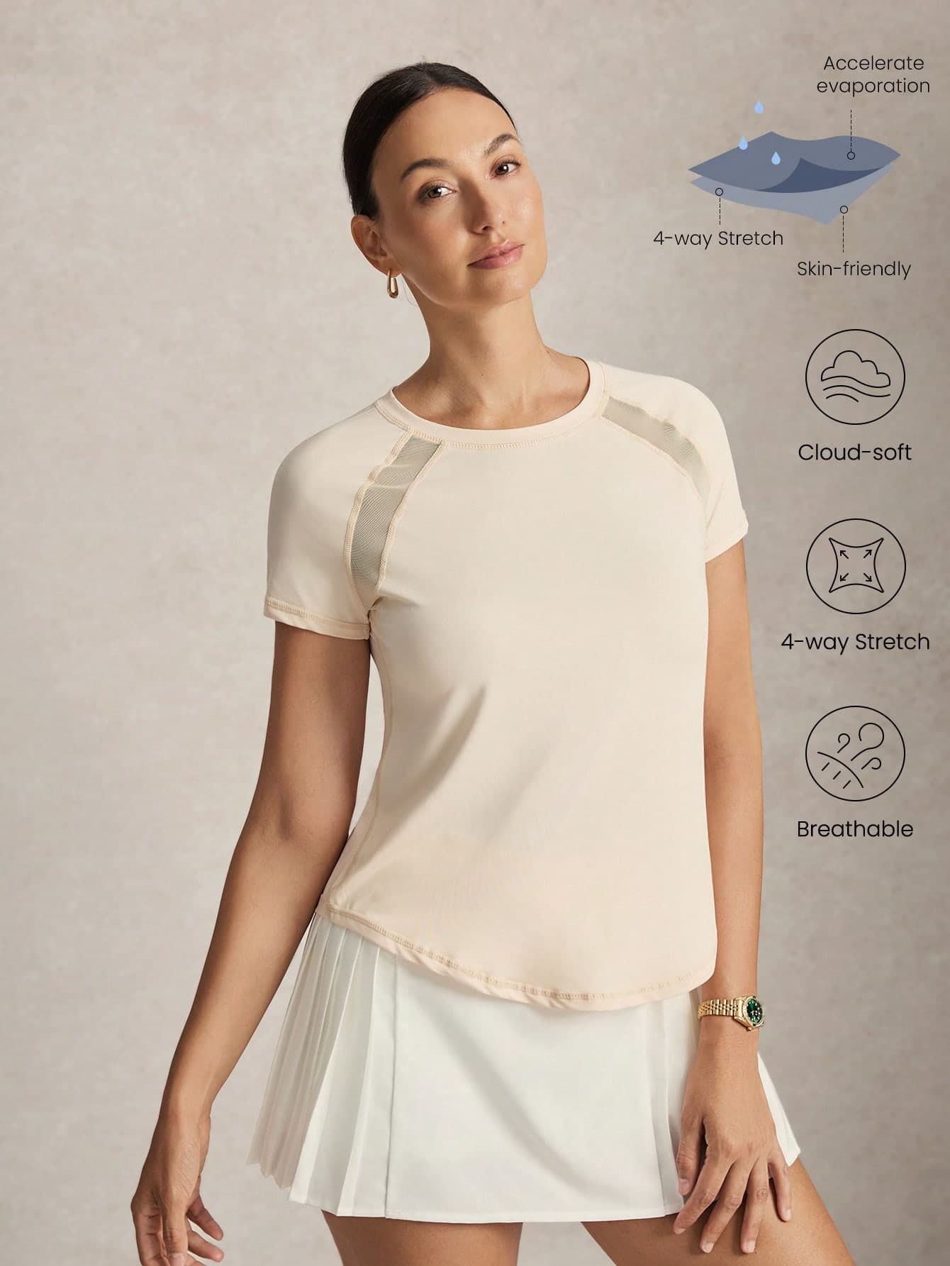 Activina Women's Solid Color Short Sleeve Casual Fitness Workout T-Shirt Activina Women's Solid Color Round Neck Short Sleeve Sports T-Shirt For Running & Fitness Activina Loose Cropped Sports T-Shirt & Tank Top Soft Oversized Crew Neck T-Shirt Airport Back To School Winter Elegant Spring Summer Running Yoga Pitalles Indoor Outdoor Activie Casual Capsule Wardrobe Everyday Oversized Tee Airport Back To School Winter Elegant Summer All Season Old Money Sand Color
