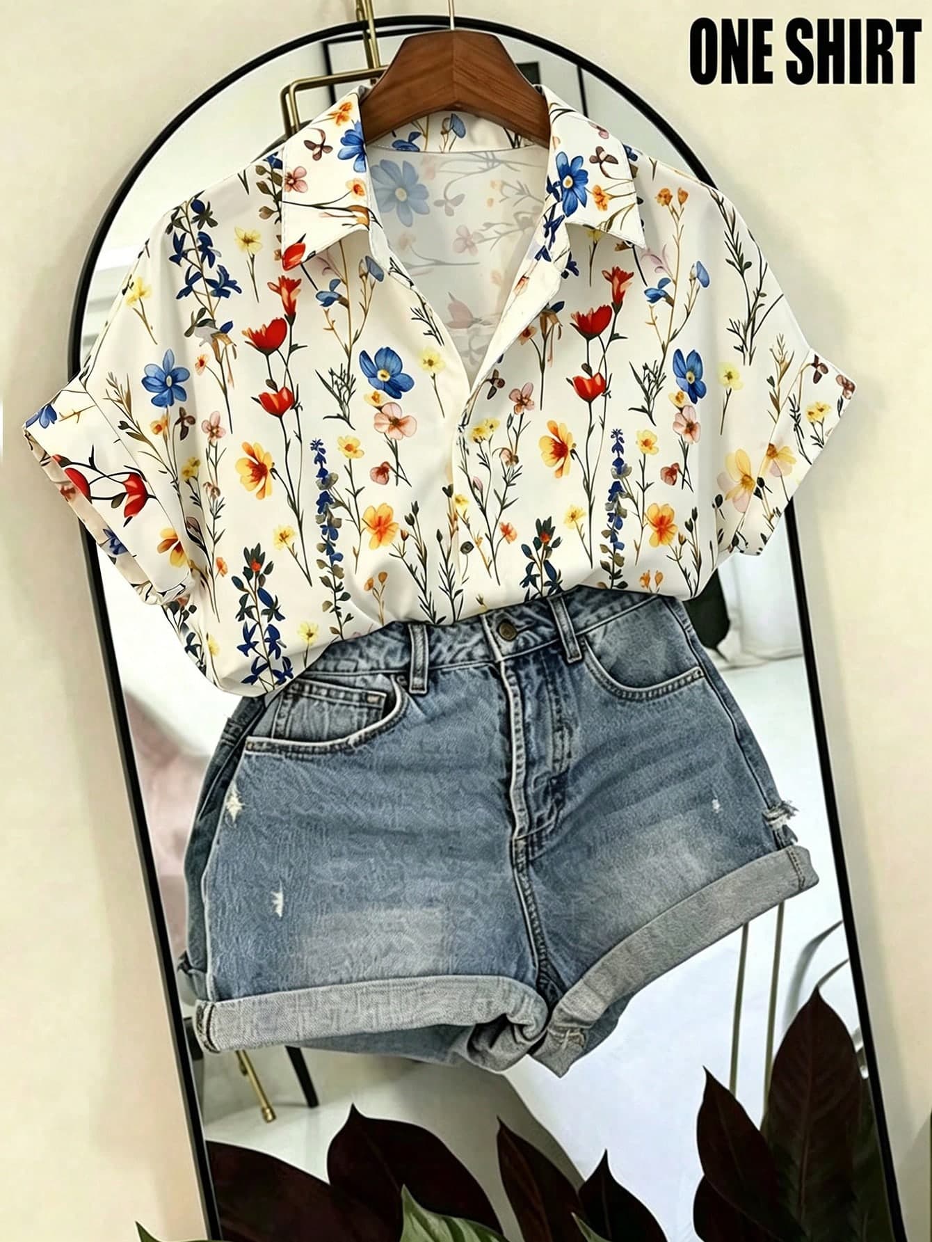 Franclia Fashionable High-End French Design Loose Batwing Sleeve Collared Women's Shirt, Striped Shirt, Short Sleeve Shirt, Spring/Summer Outfit, Vacation Outfit, Women's Spring/Summer Shirt, Women's Cover Up, Beach Outfit, Women's Top, Blue & White Stripes