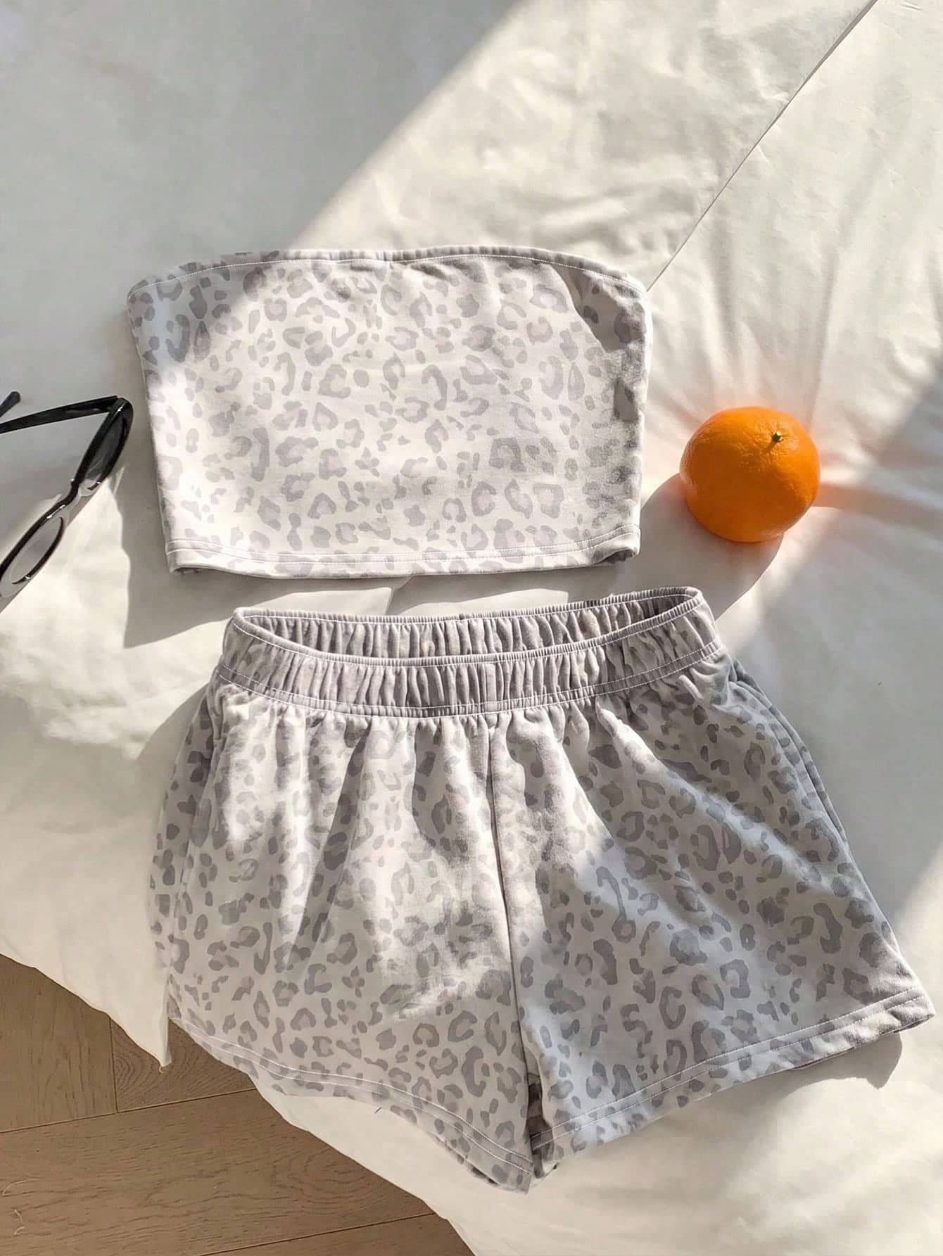 Comfortcana 2pcs Light Gray Set, Suitable For Vacation, Graduation Season, Summer Top, Daily Commute, Date, Party, Wedding, Beach Outing, Casual, Also Suitable For Christmas, New Year, Thanksgiving, Graduation Ceremony, Fashionable Elegant Casual, Y2K Style, Pre-Order, Shiny, Valentine's Day, Vacation, Graduation Ceremony, Women's Vacation Set Plus Size 2pcs