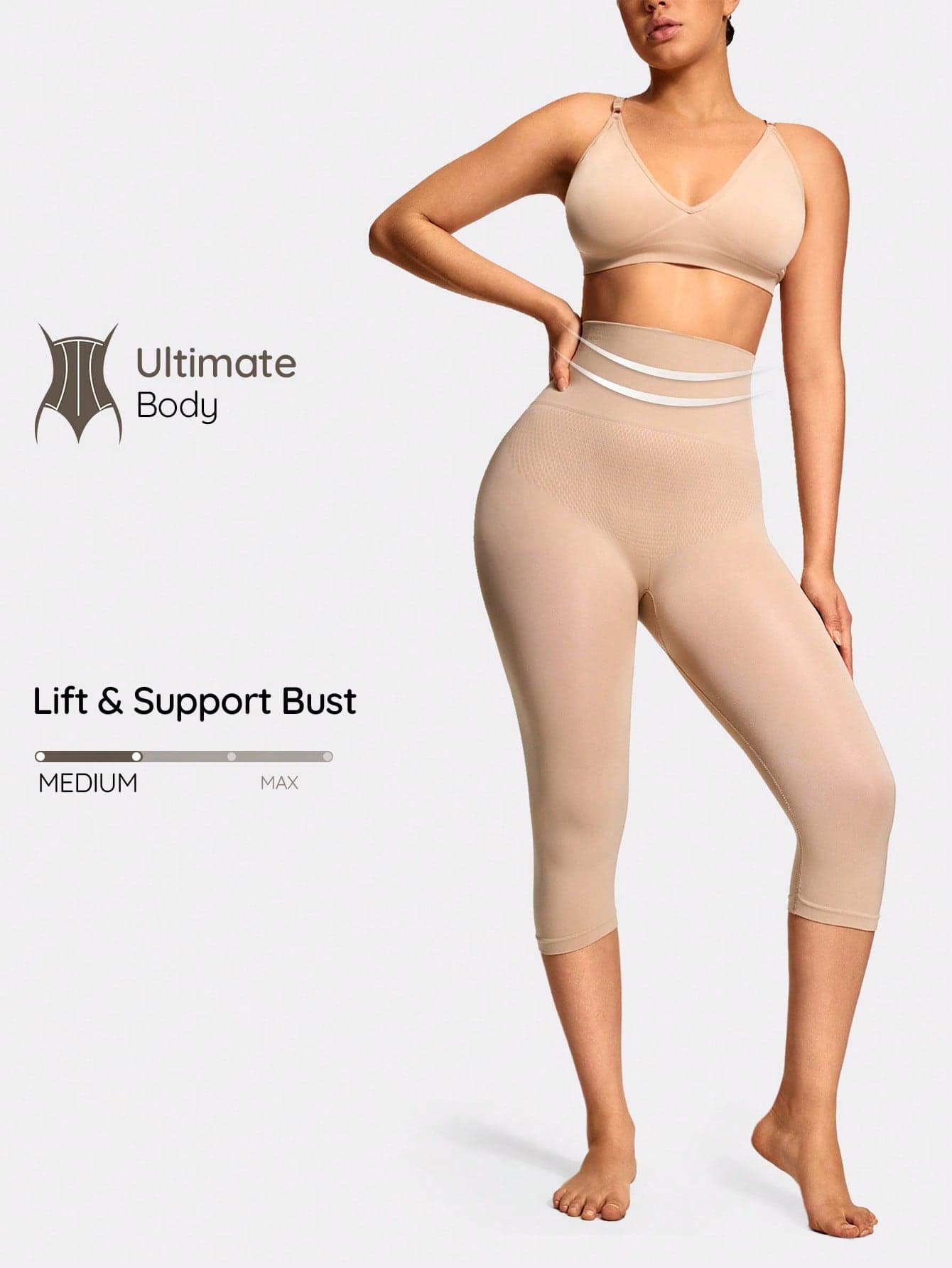 SHAPORA Women Seamless High-Waisted Shapewear Bottom