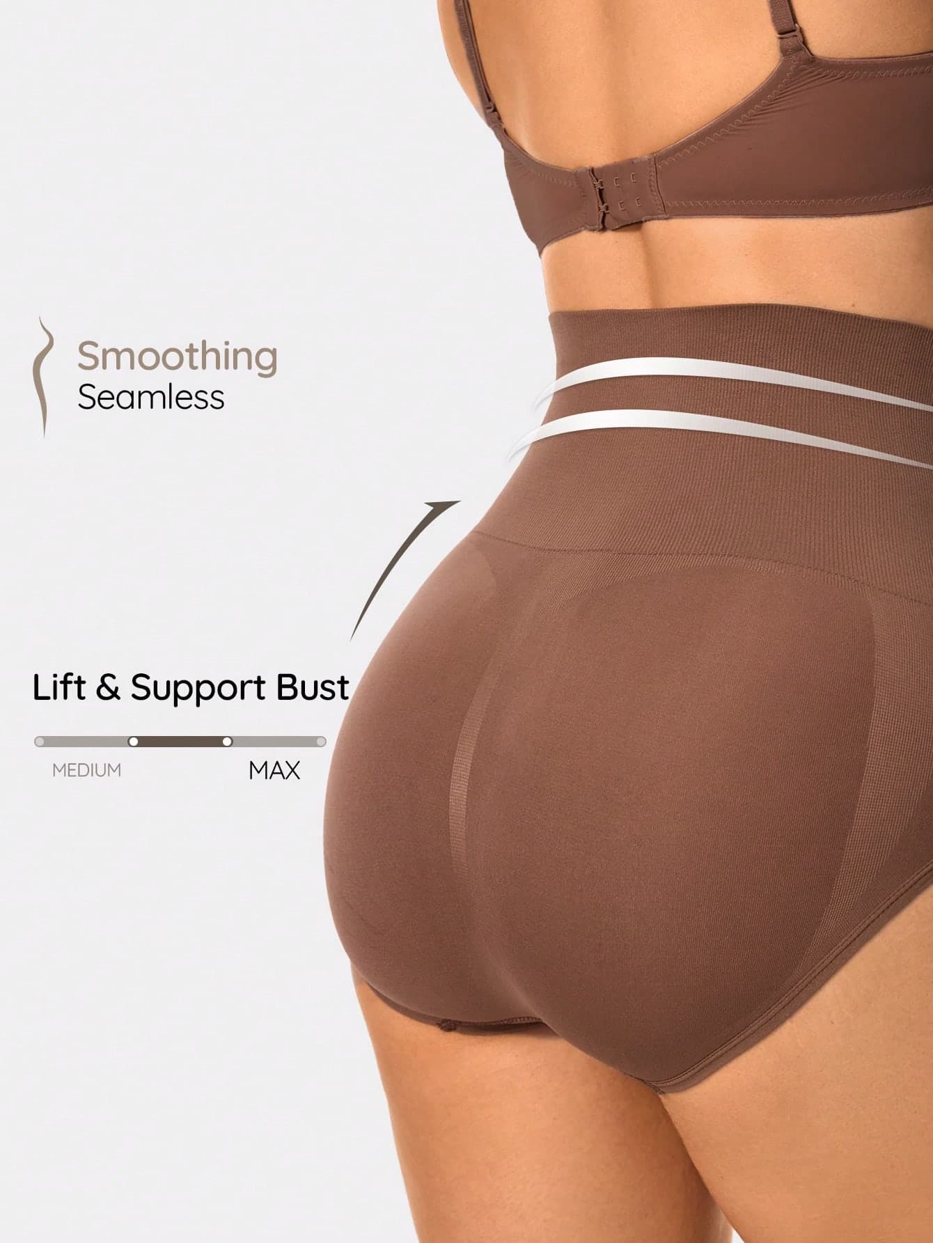 SHAPORA Women Summer Solid Color High Waist Simple Shaping Bottoms