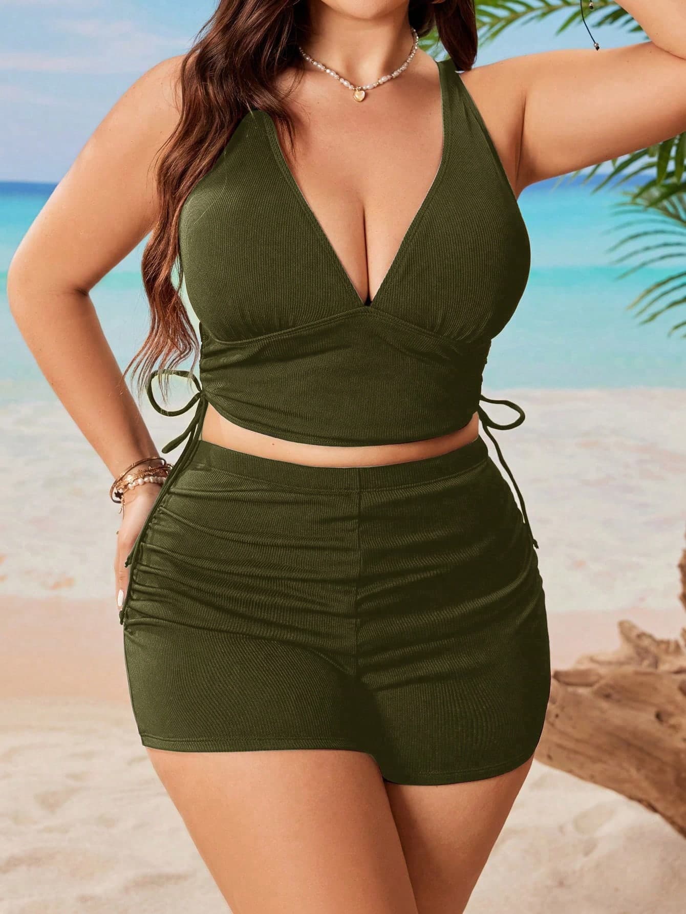 Swim Lushoire 2026 New Year's Party Beach Inclusive Adjustable Plus Size Swimsuit Set Summer