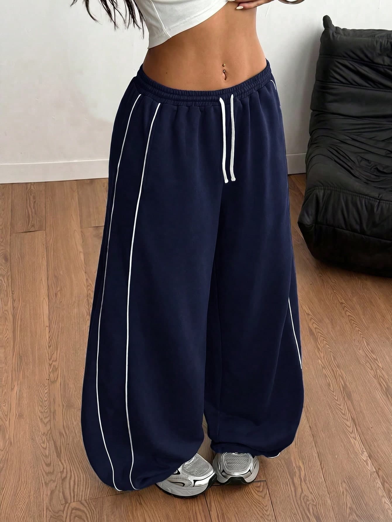 SHEIN Tween Girl Tween Girl Casual Cinched Waist Light Color Print Loose Sweatpants, Back-To-School Outfit, All-Match, Everyday Versatile Tween Girl