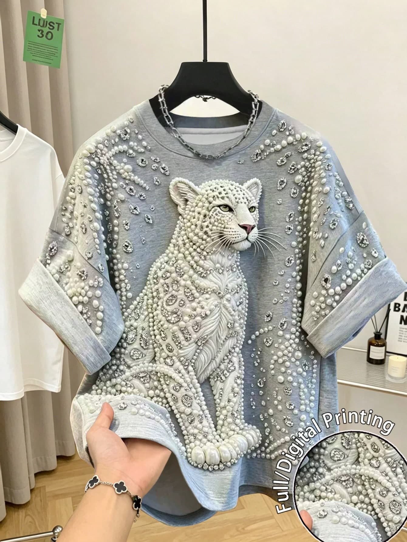 Resyla Plus Size T-Shirt,Leopard Pattern,Graphic Tee,Summer Clothes,Women Top,Trending Now, Fashion Tops,