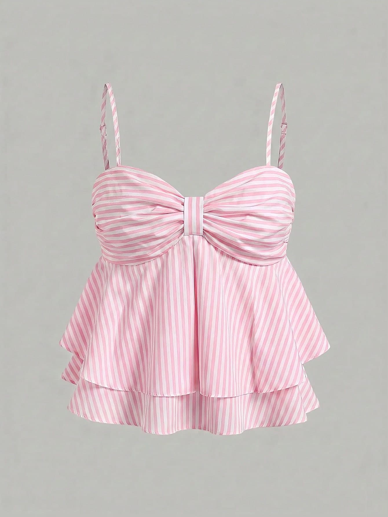 Girlism TEENGIRL Summer White Sweet Pleated Ruffle Trim Camisole Top,Summer Crop Tops