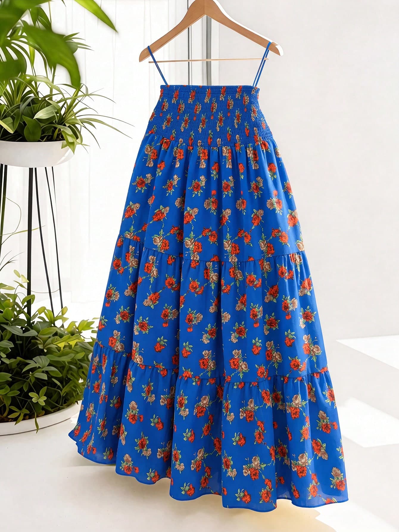 GlowEve CURVE Plus Size Women's New Elegant Casual Versatile Outdoor Vacation Daily Cool Fabric Fresh Print Spring Summer Skirt