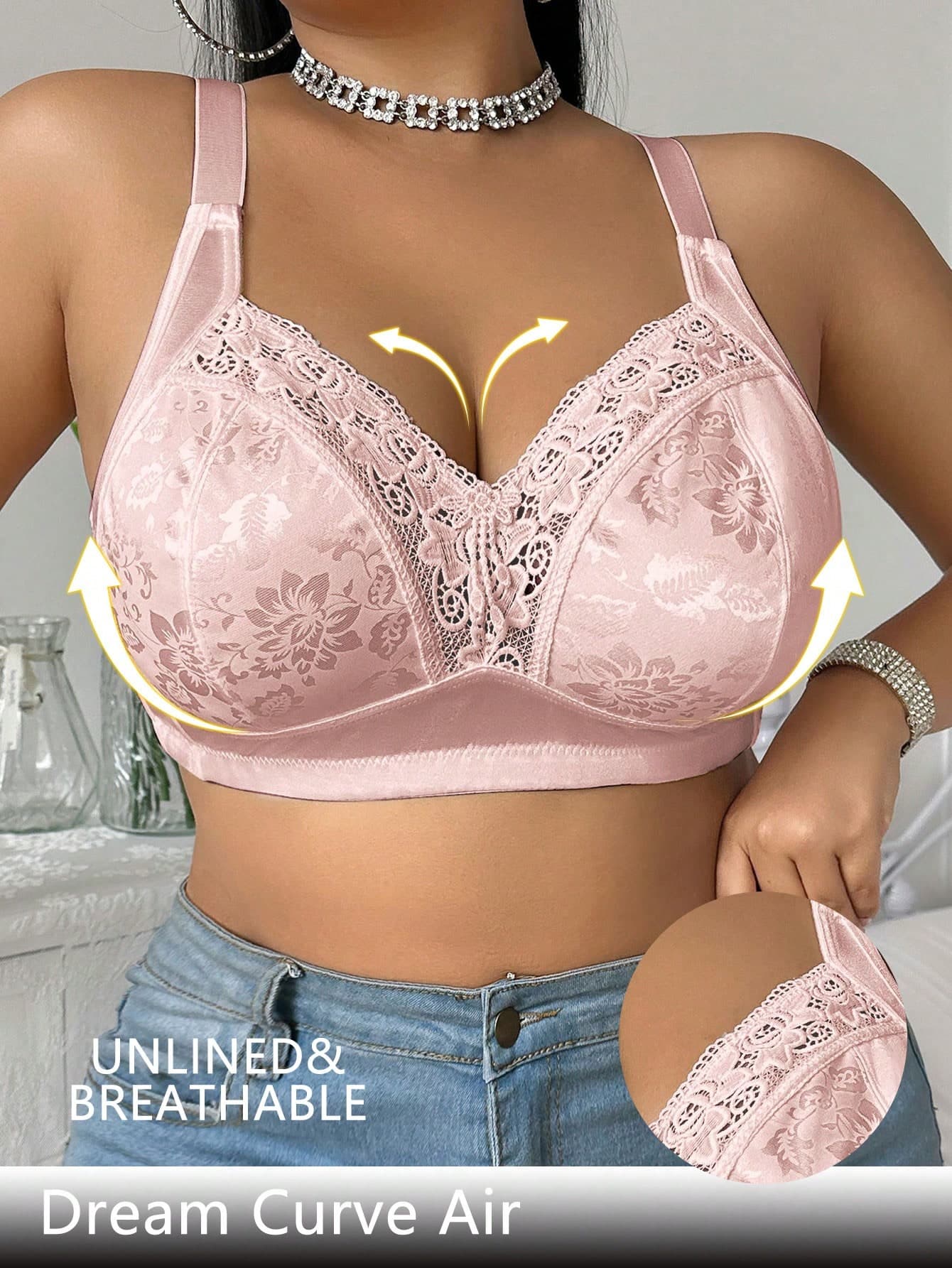 DesireSculpt Plus Size Wireless Bra, 1pc