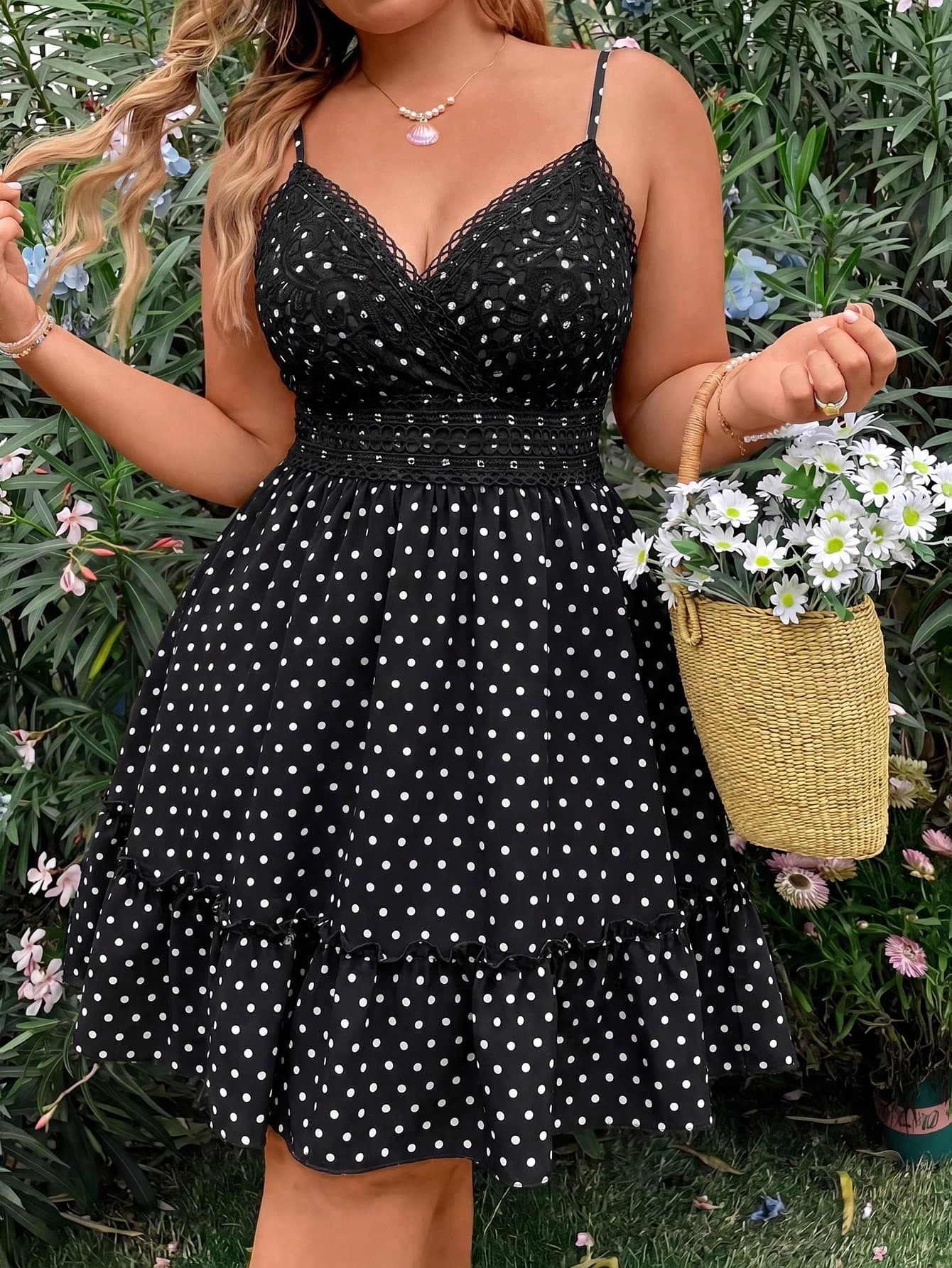 Vionelle Plus Size Embroidered Jacquard Solid Color Sleeveless Sling Dress, Elegant And Cute Vacation Beach Outfits Women