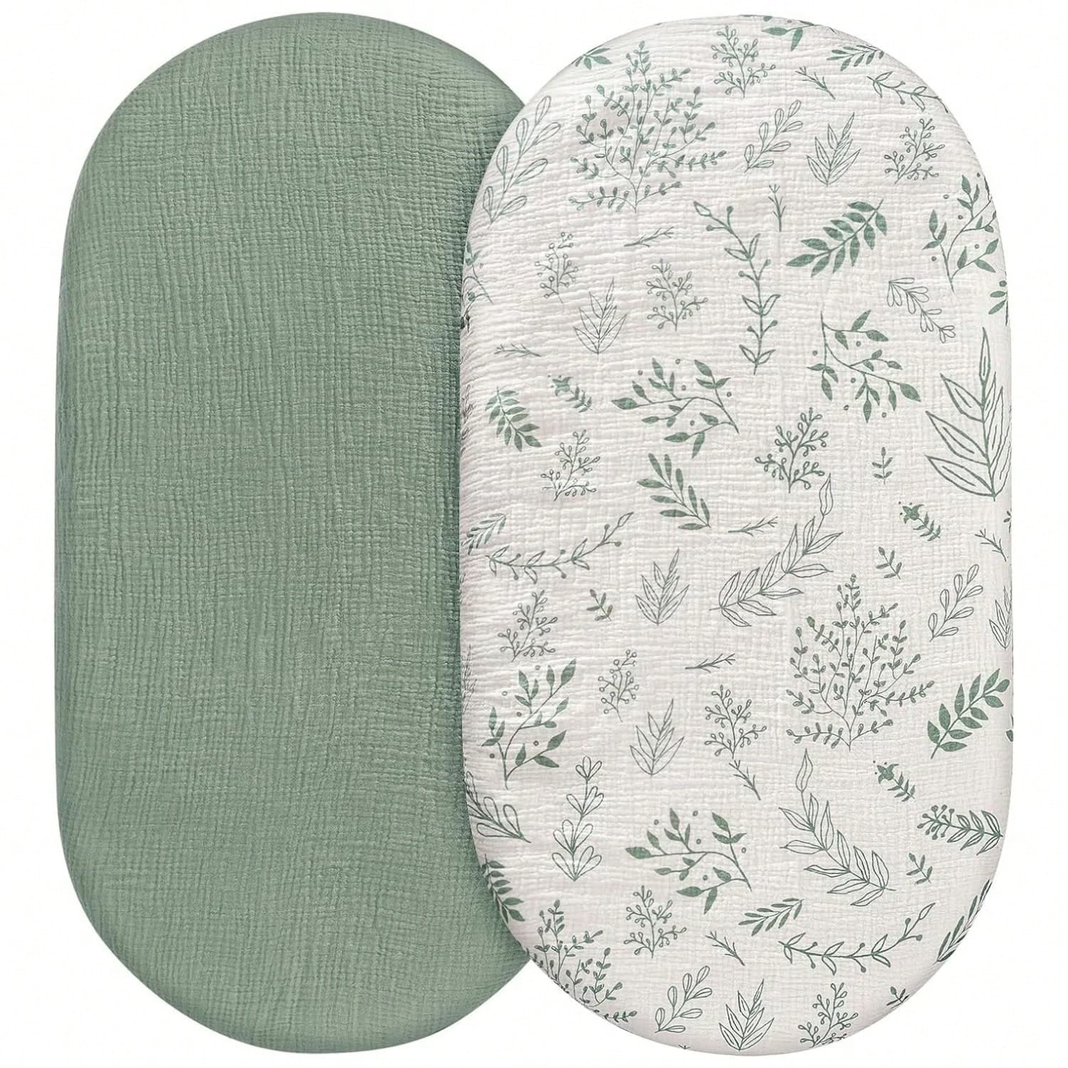 Cotton Muslin Baby Crib Sheet, Stretchy Fit For Different Styles Of Cradles And Baby Mattresses, Suitable For Baby Boys And Girls