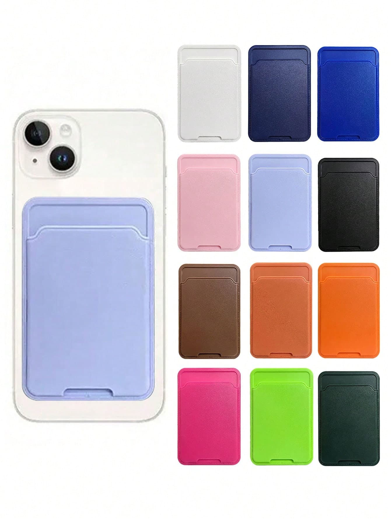 Universal Mobile Phone Sticky Card Holder Pouch Fits Various Phone Models Suitable For Storing Transit Card Access Card ID Card Credit Card To Prevent Card Loss For Women For Men Magsafe Wallet Card Wallet