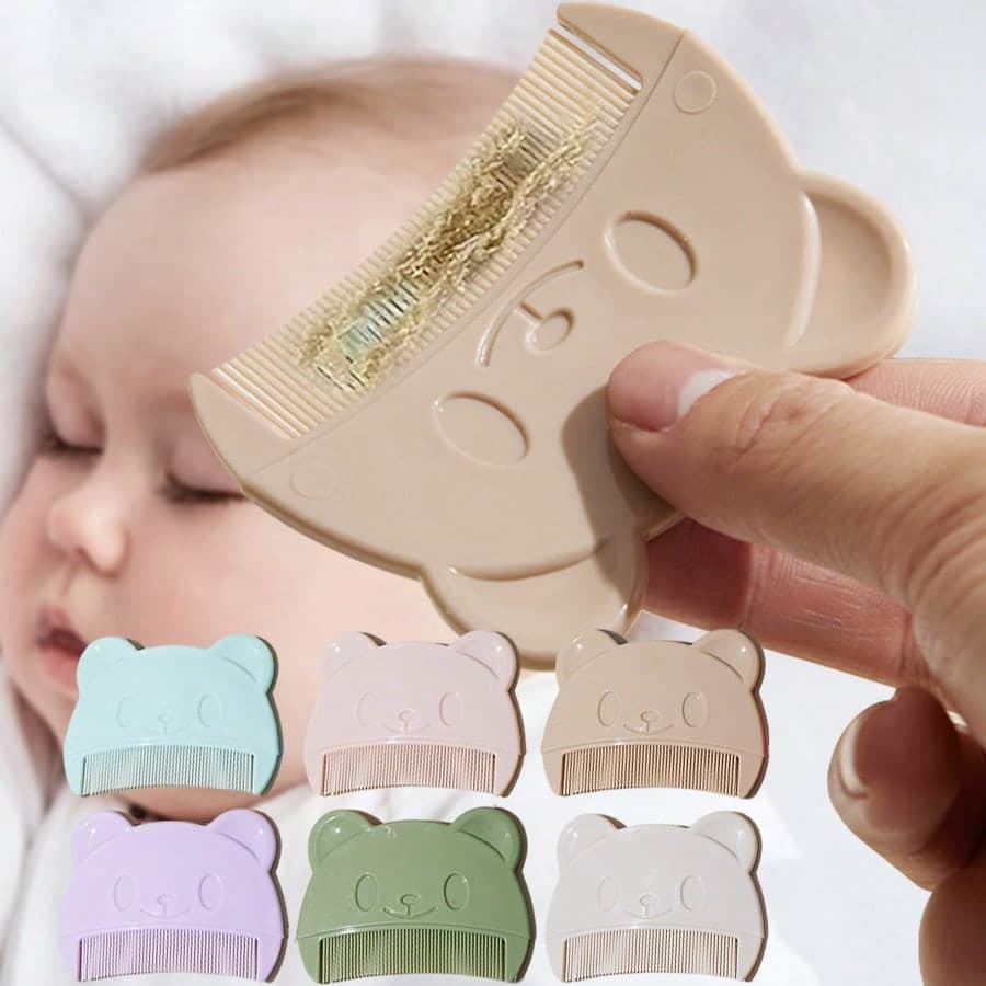 3pcs Soft Baby Scalp Brush, Massage Brush For Newborn To Remove Vernix, Cradle Cap, Hair Cleaning Products For Infants - Multi-Color
