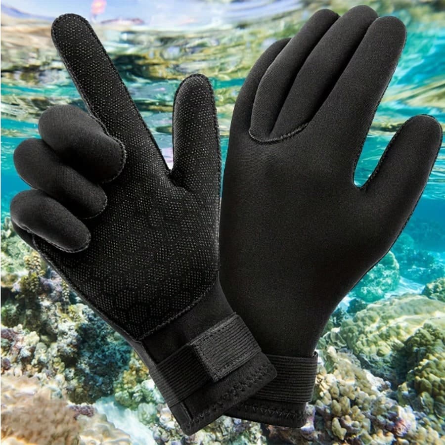 1 Pair 3mm Neoprene Warm Non-Slip Flexible Diving Surfing Gloves, Suitable For Spearfishing, Swimming, Rafting, Kayaking, Paddling, Diving, Beach Essentials, Beach Accessories, Pool Float