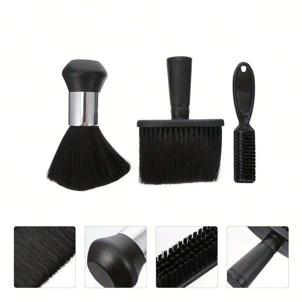 3pcs Hairdresser Neck Duster Brush, Professional Soft Hair Brush, Salon Hair Cutting Cleaning Brush, Hairdressing Accessories, Beauty Tools, Hair Products And Accessories, Essential For Salon, Beauty, Travel