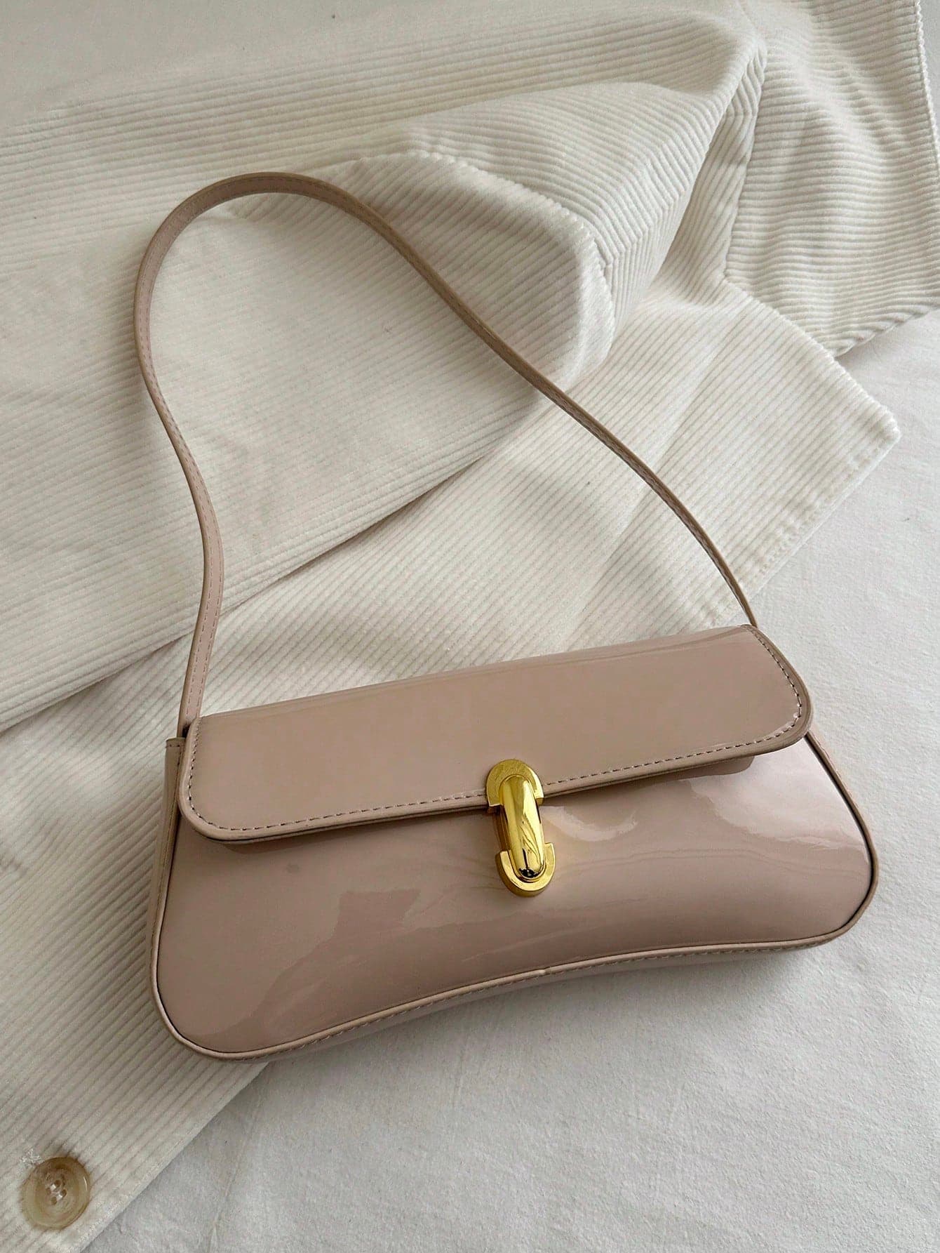 Women's Retro Faux Leather Flap Decor Underarm Shoulder Bag, Suitable For Dates, Outings, Parties And Other Occasions