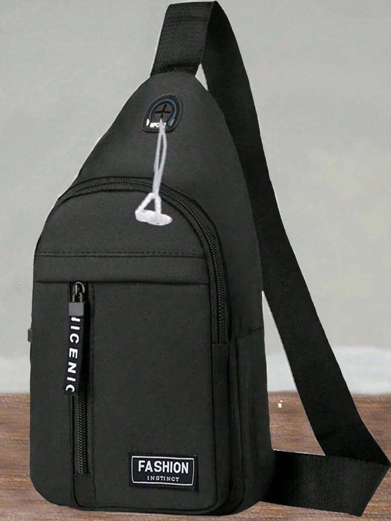 New Men Canvas Crossbody Bag, Casual Sporty Travel Chest Bag, Shoulder Messenger Bag, Waist Pack, Great For Halloween, Christmas, Thanksgiving, Outdoor, Travel, Commute, Student, Includes Headphone Hole Streetwear Phone Bag, Thigh Bag