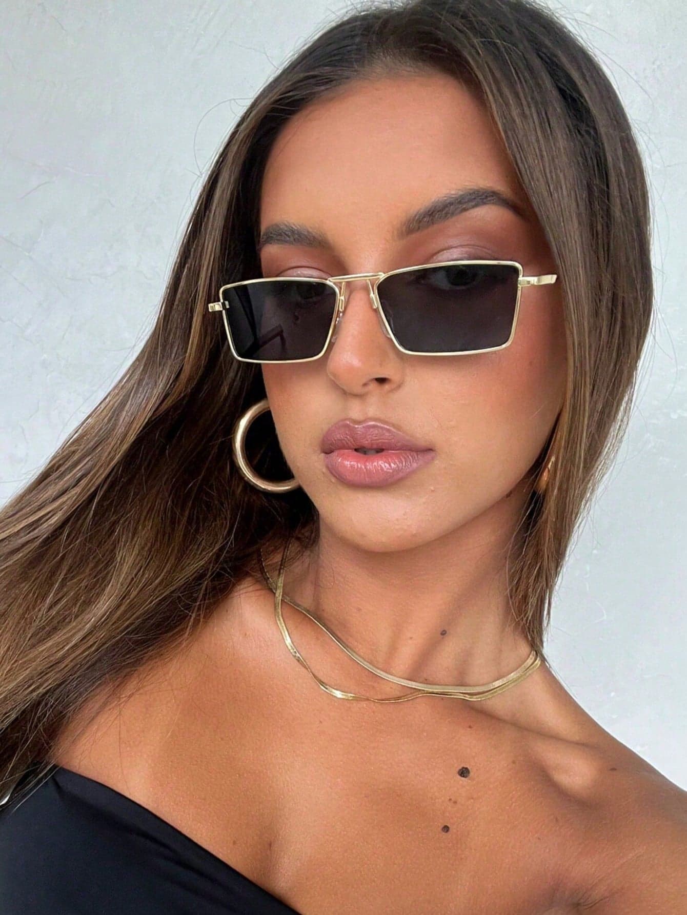 1 Pair/2 Pairs Women's Rectangular Oval Round Metal Lightweight Elegant Fashion Versatile Sunglasses, Suitable For Travel, Sports, Driving, Beach, Outfits, Vacation, Family Outings, Golf, Hiking, Party, Outdoor Activities, Fishing