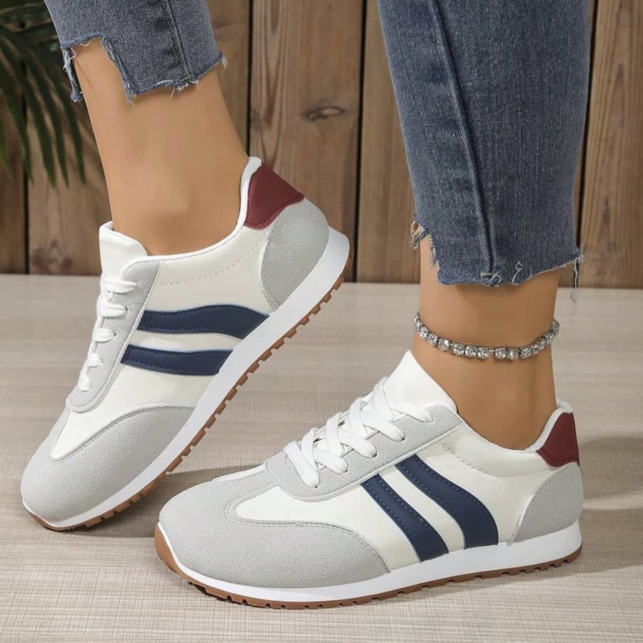 Women's Casual Lace-Up Flat Shoes, Lightweight & Comfortable, Suitable For Spring/Autumn, Versatile For Campus, Running, Travel & Leisure