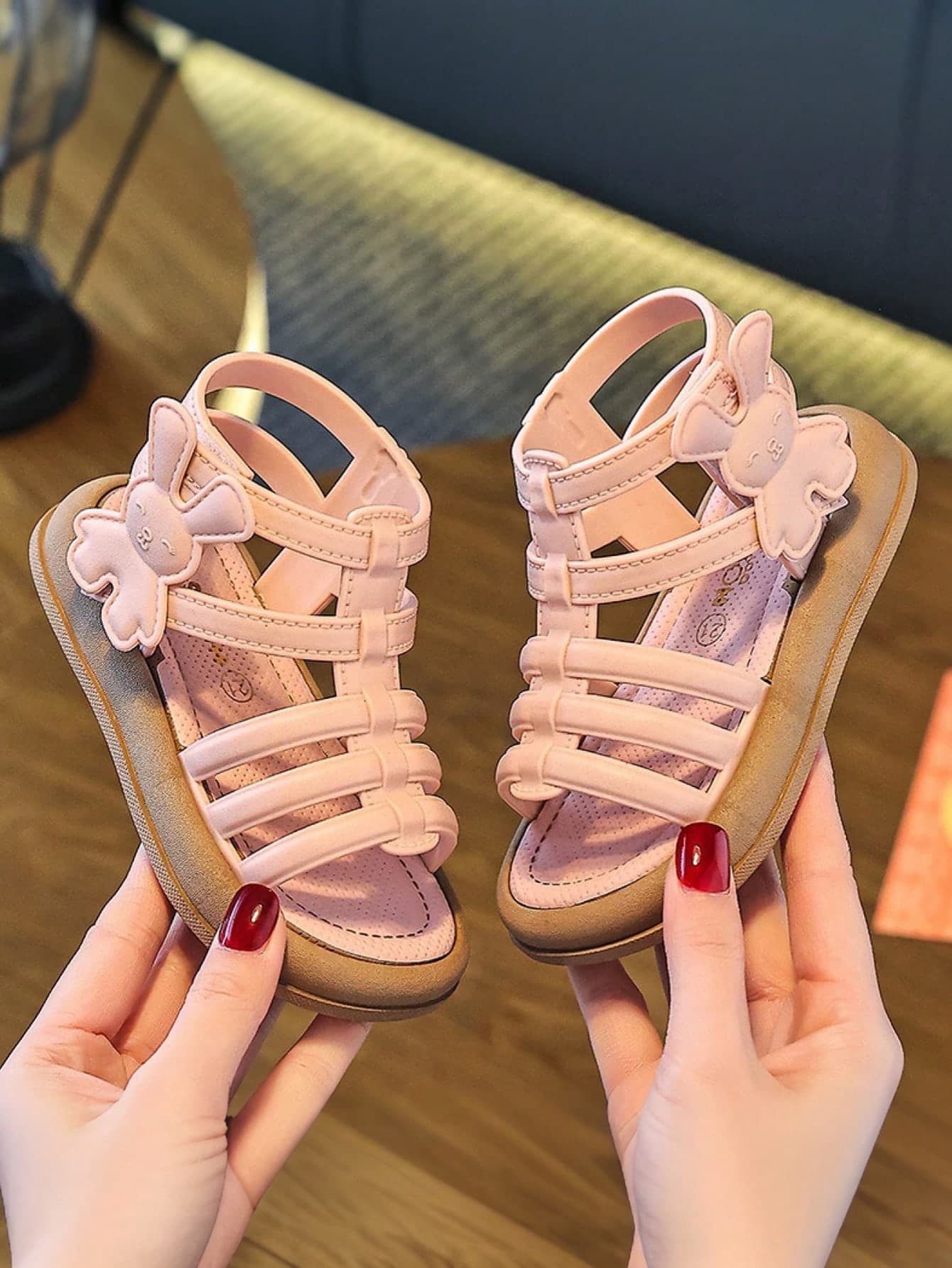 1 Pair Spring/Summer New Fashion Roman Sandals, Children's High-Top Slippers