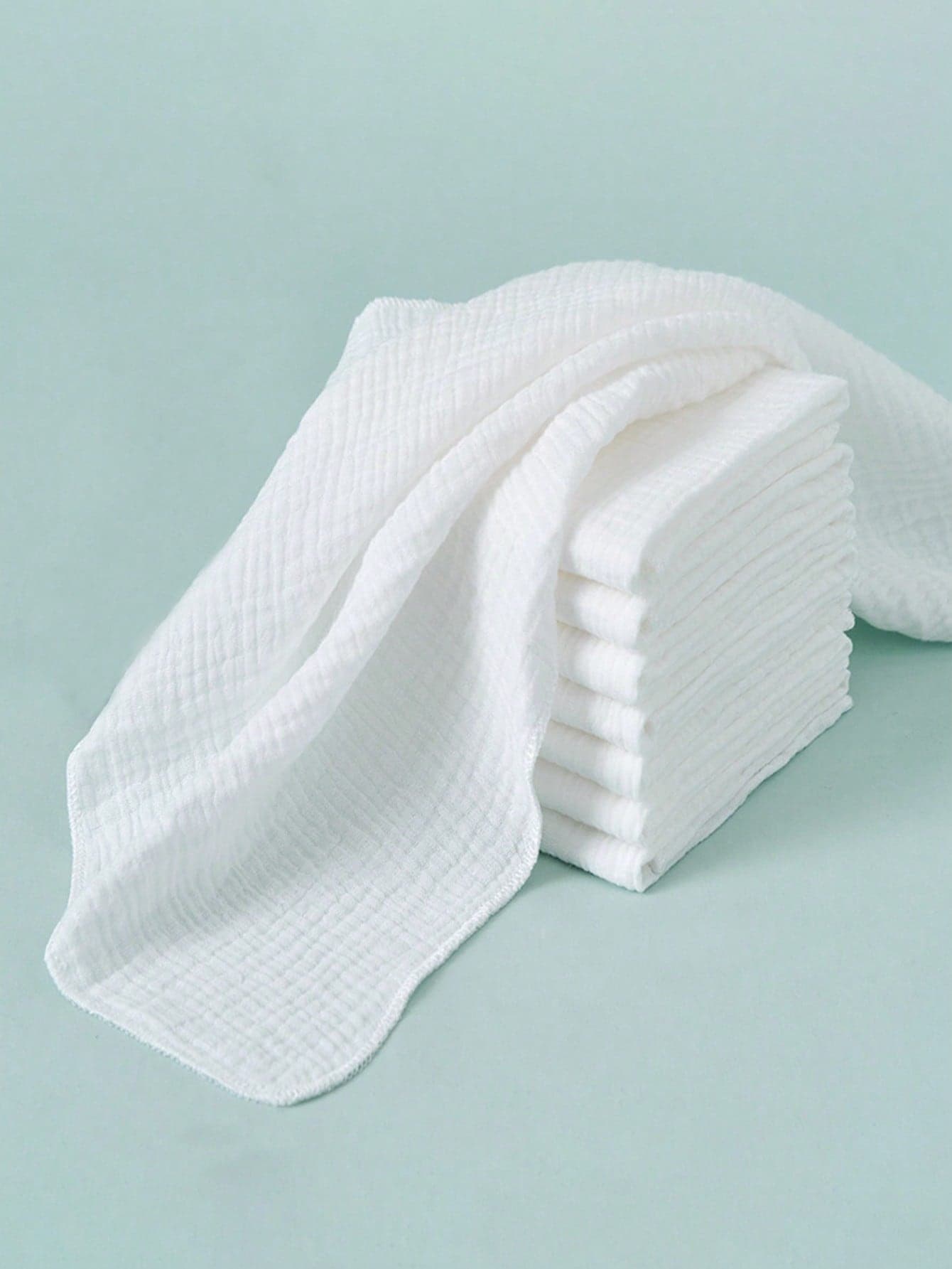 8pcs Reusable Soft Double-Layer Baby Towels, Soft And Absorbent