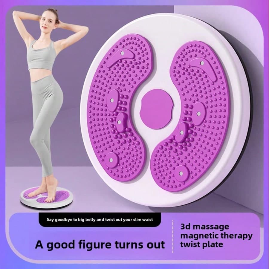 1pc Portable Waist Twisting Disc With Rope, Foot Massage Twisting Disc Fitness Equipment, Suitable For Yoga, Pilates, Gym