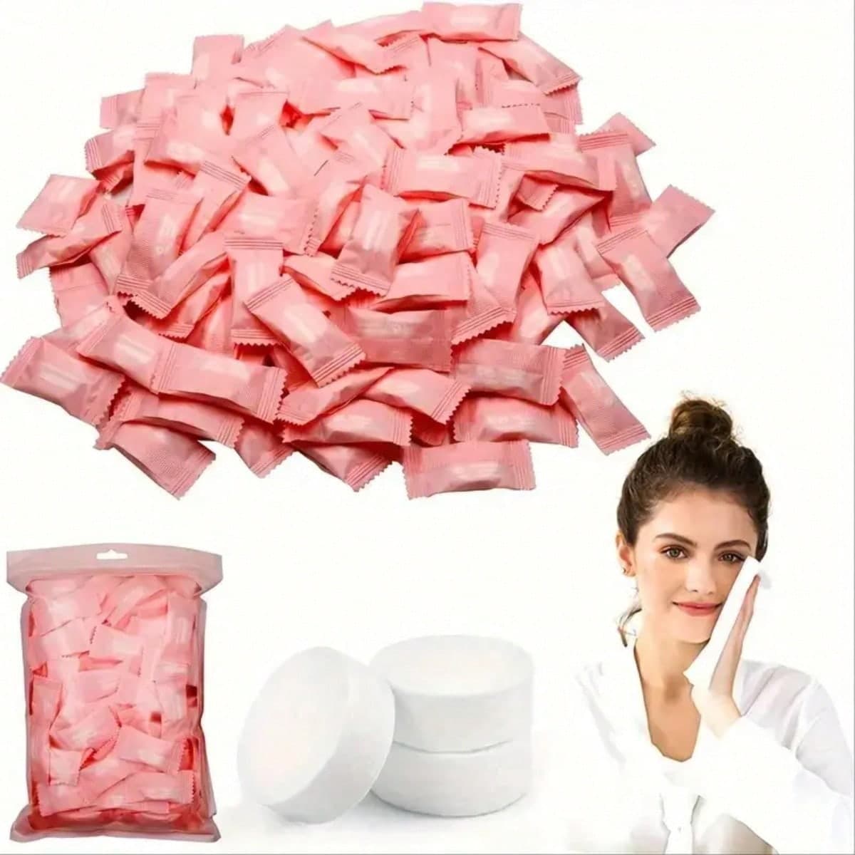 10/20/30/50/100/500pcs Portable Disposable Compressed Towel - Lightweight Candy Color Magic Towels For Travel And Outdoor Use, Non-Woven Fabric Facial Cleansing Wipes, Convenient Travel And Home Towels, For Camping