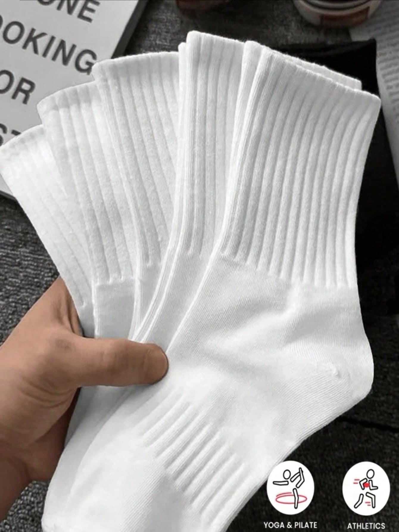 90pcs/80pcs/60pcs/50pcs/40pcs/30pcs/24pcs/20pcs/10pcs/8pcs/6pcs/4pcs/2pcs Antibacterial, Moisture-Wicking, Odor-Resistant Unisex Sports Socks, Soft & Comfortable, Suitable For Running, Workout, Casual Wear, All Seasons