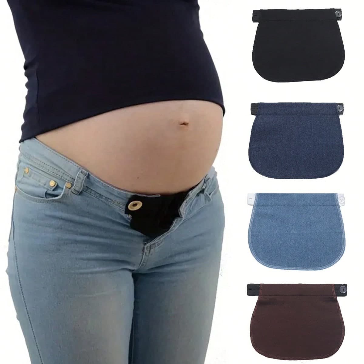 1pc Maternity Pants Extender With Elastic Waist Band, Adjustable Waistband Extender