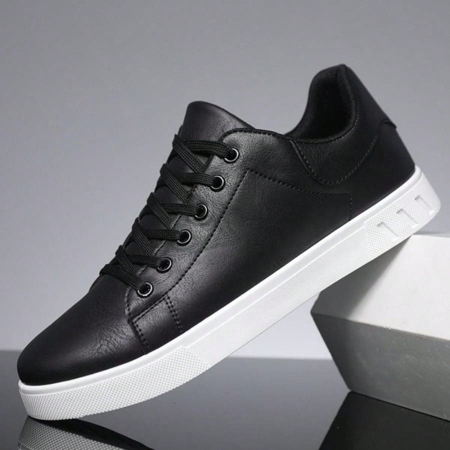 OBOVAY Men's Versatile Breathable Lace-Up Casual Sports Shoes, Fashionable Lightweight Comfortable Round Toe Flat Sneakers