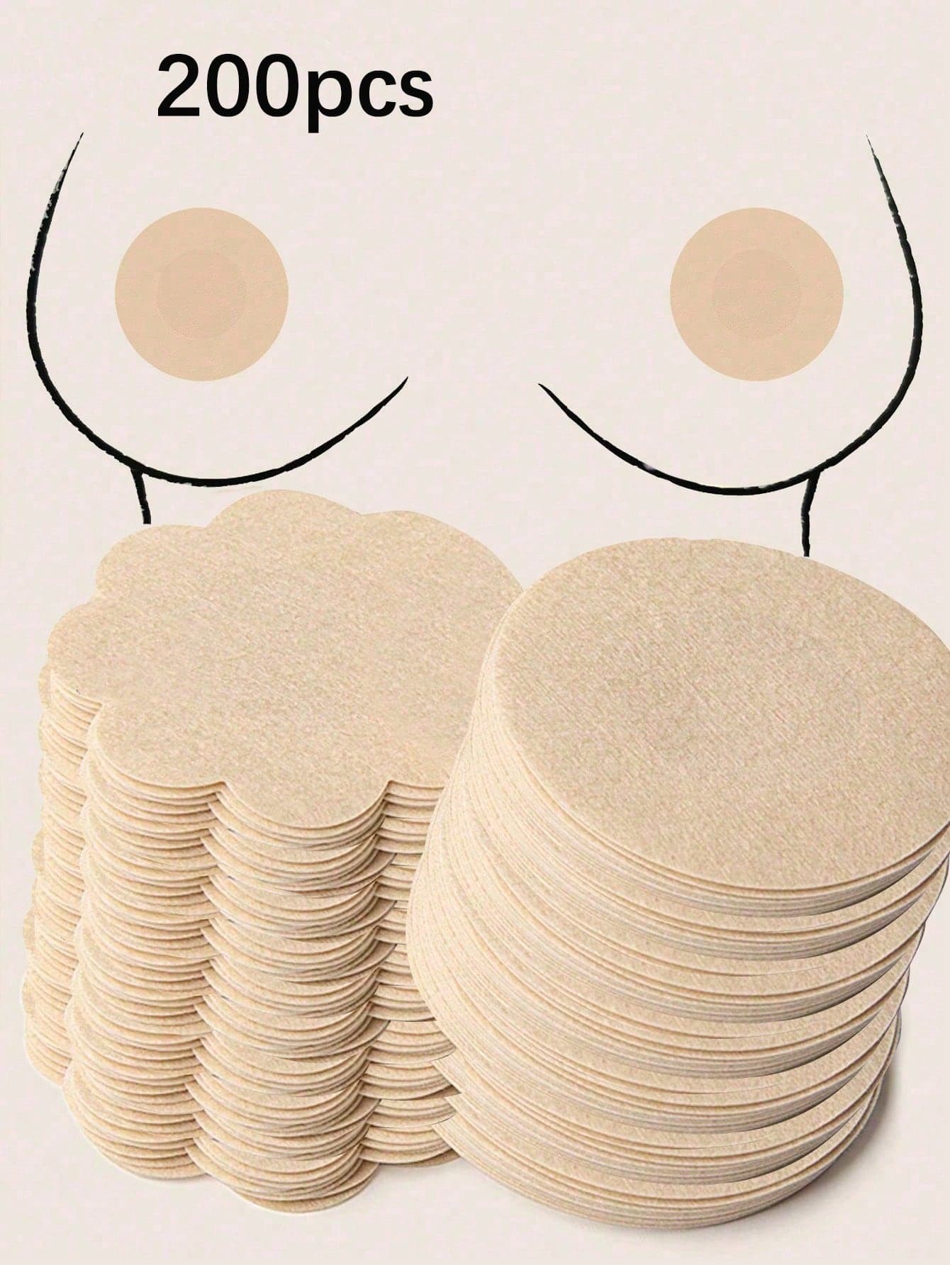 10/20/50/100/200/300pcs Disposable Adhesive Breast Nipple Covers - Ultra-Thin Seamless Concealers For Women & Men, Breathable Hypoallergenic Pasties For Daily Wear, Sports, Swimwear - Solid Color, Elegant Design