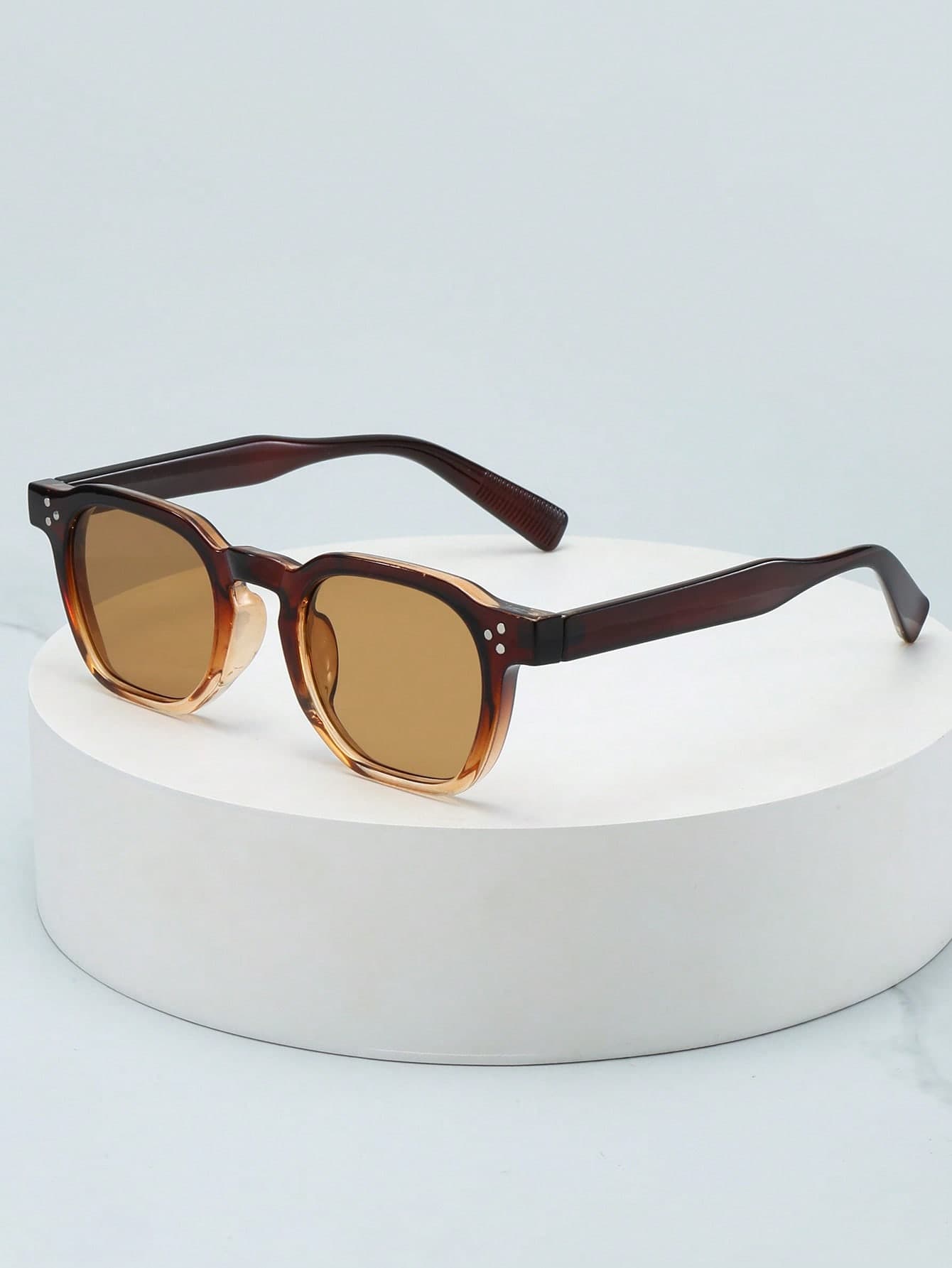 1pc Unisex Oval Small Frame High Quality Personalized Minimalist Fashion Glasses, Suitable For Casual, Travel, Party, Beach, Daily Decoration