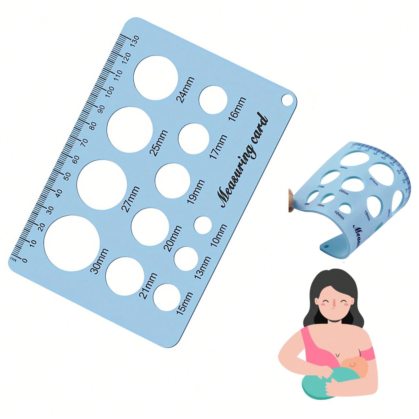 Nipple Ruler For Flange Sizing, Nipple Measurement Tool For Flanges, Silicone And Soft Nipple Flange Measure Tool, Breast Pump Nipple Size Ruler For New Mothers