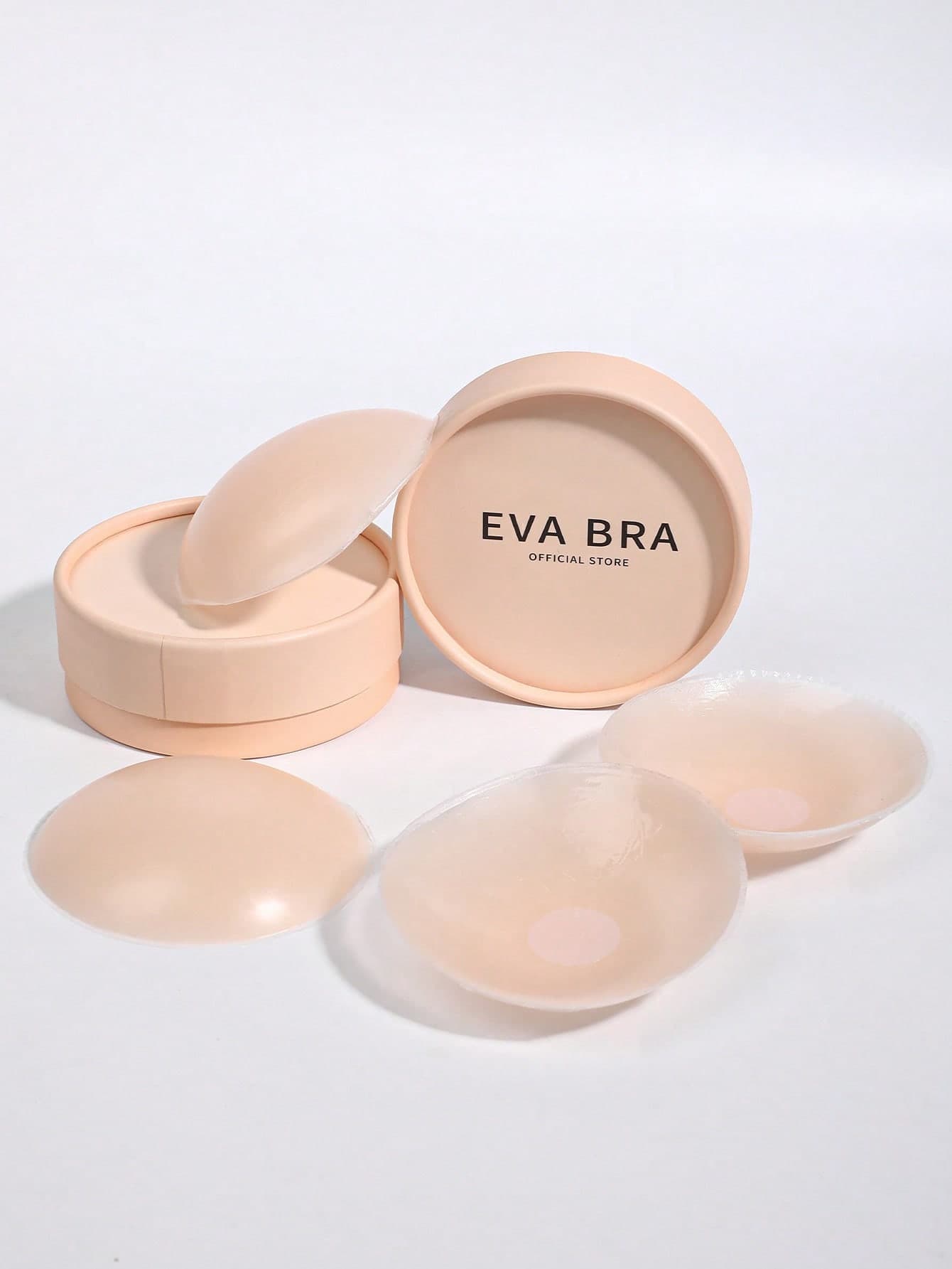 TSLBNRIO Women's Silicone Boxed Nipple Covers, Invisible Breast Pads, Strapless Bra, Adhesive Bra, Women's Lingerie, Invisible Bra, Washable And Reusable