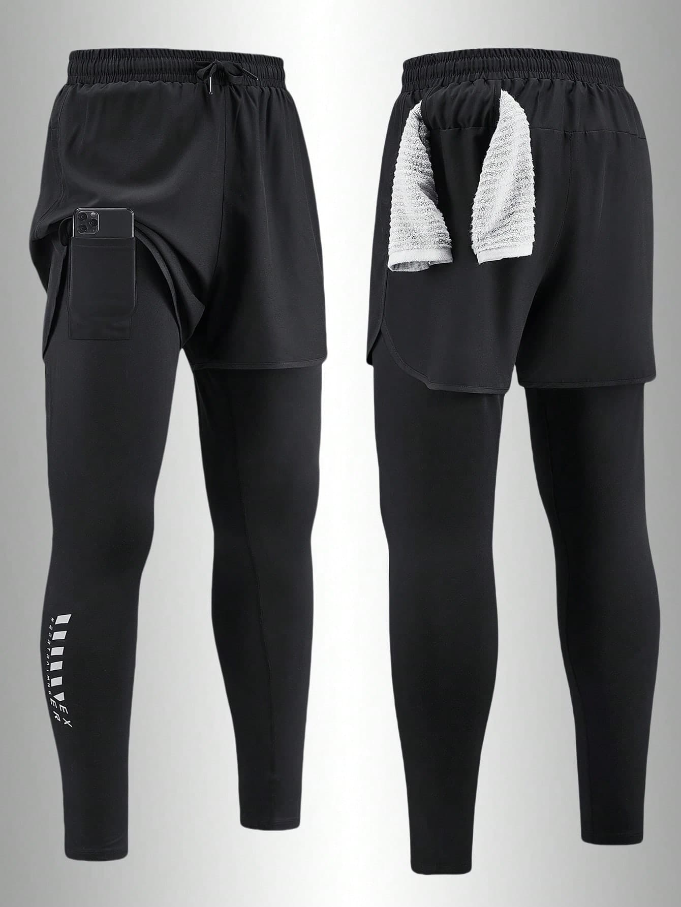Men's High-Performance Compression Pants - Moisture-Wicking Athletic Leggings, Suitable For Running, Fitness And Training Sports