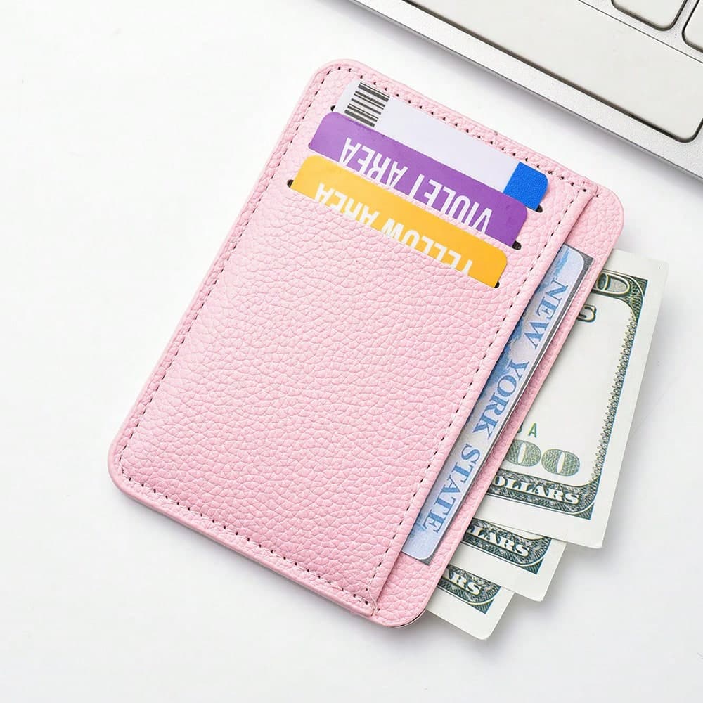 1pc Women's Solid Color PU Leather Soft Leather Multi Card Slot Credit Card Holder Fashionable Ultra-Thin Credit Card Case Wallet For Women Wallet Mini Wallet Purse Wallet Card Wallet Back To School Supplies
