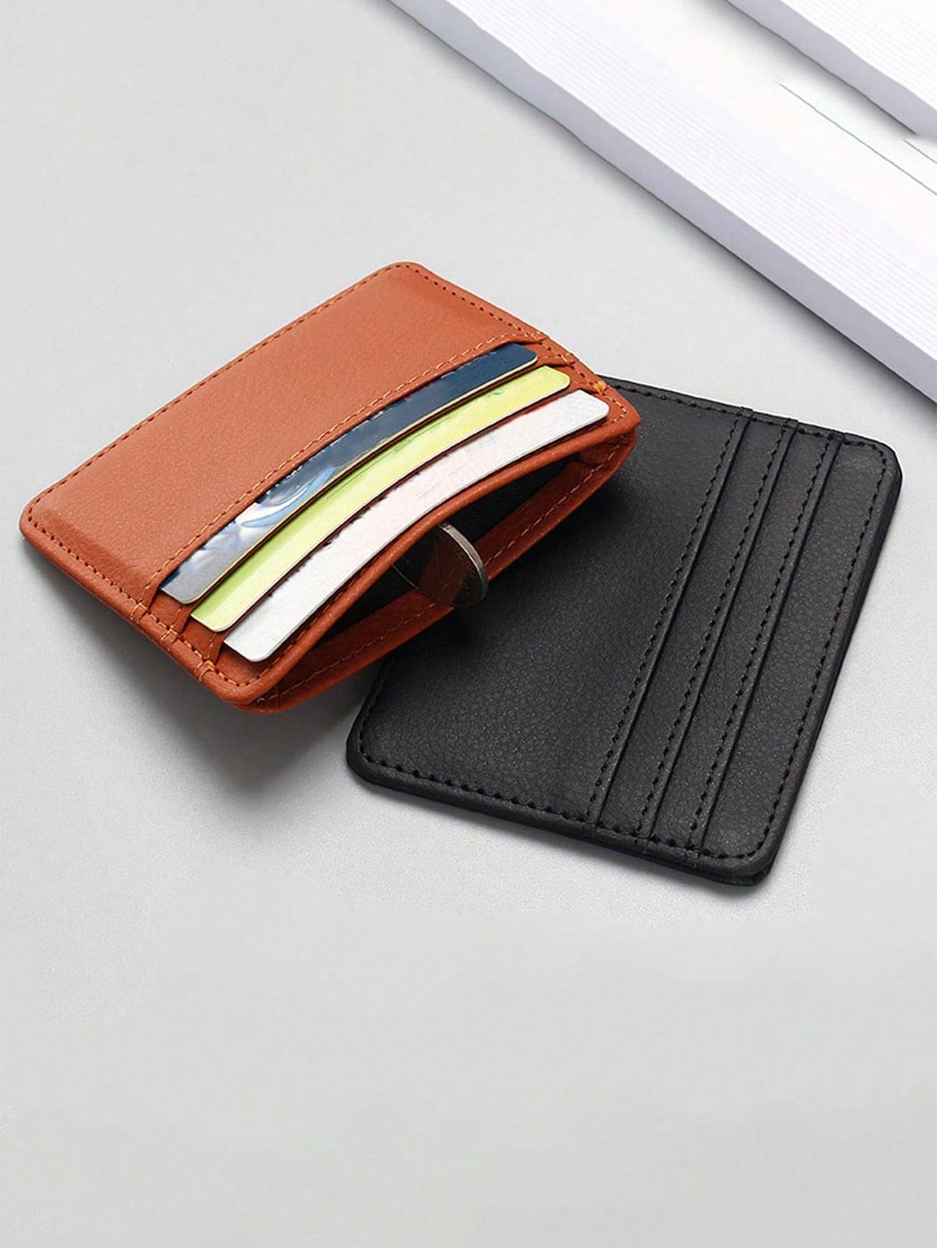 1pc Slim Large Capacity Mini Cardholder Multi-Functional Card Slots Elegant Leather PU Card Case Formal/Business Formal Valentine's Day Ideas